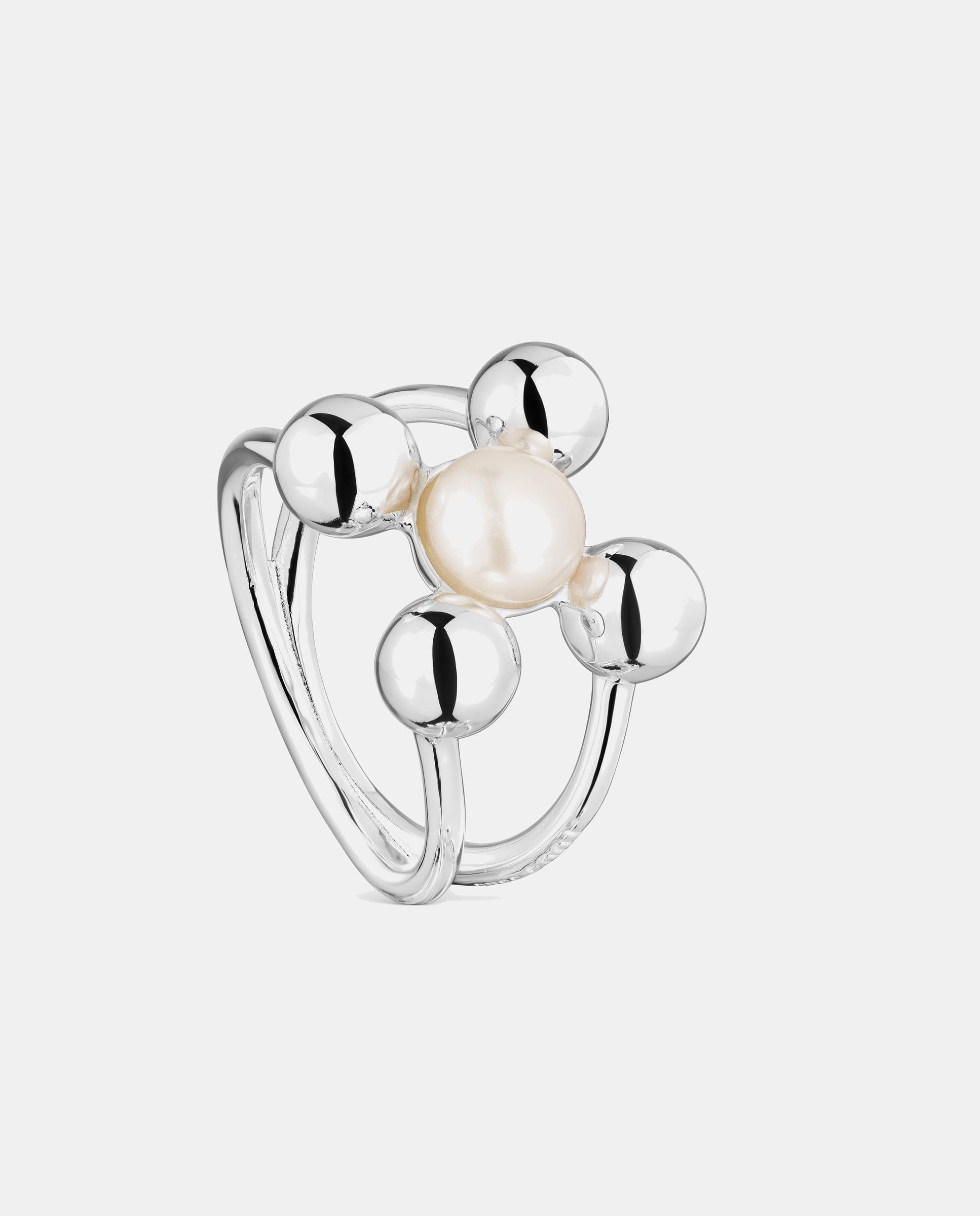 Imagen 0 de Anillo sugar party con motivos de plata y perla Blanco