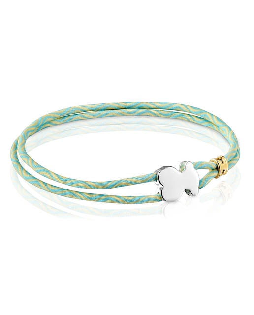 Imagen 0 de Pulsera Sweet Dolls elástica con oso de plata en verde