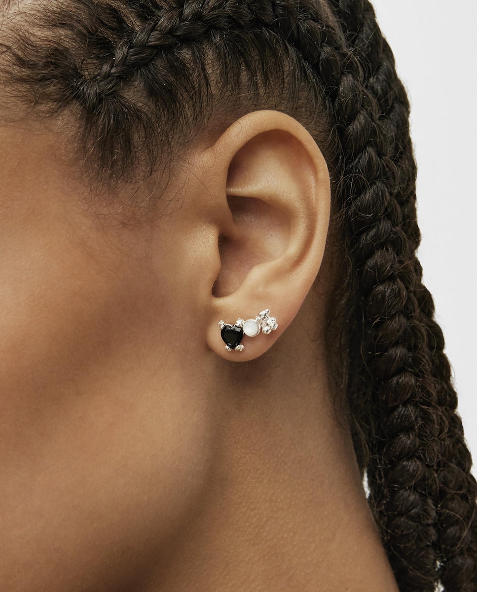 Pendientes Redondos Pendientes Tous Oso Oro Blanco Pendientes - Main Image