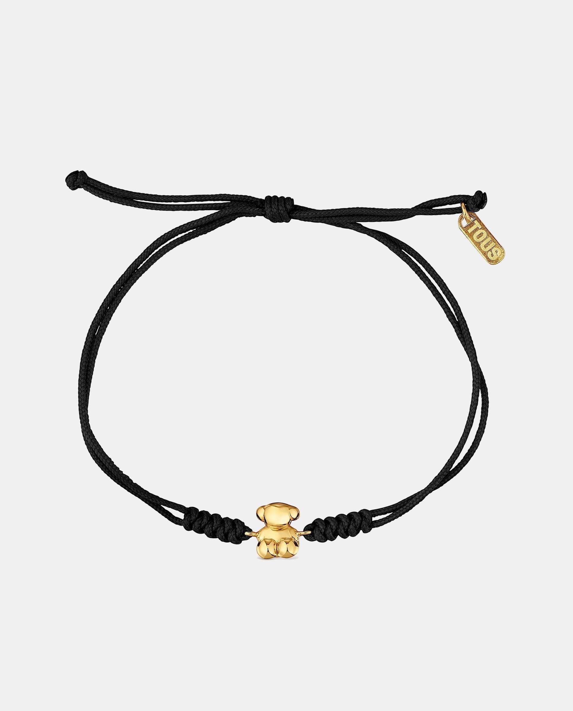 Imagen 2 de Pulsera bold bear de nylon en con oso de oro - Tous - Negro Negro