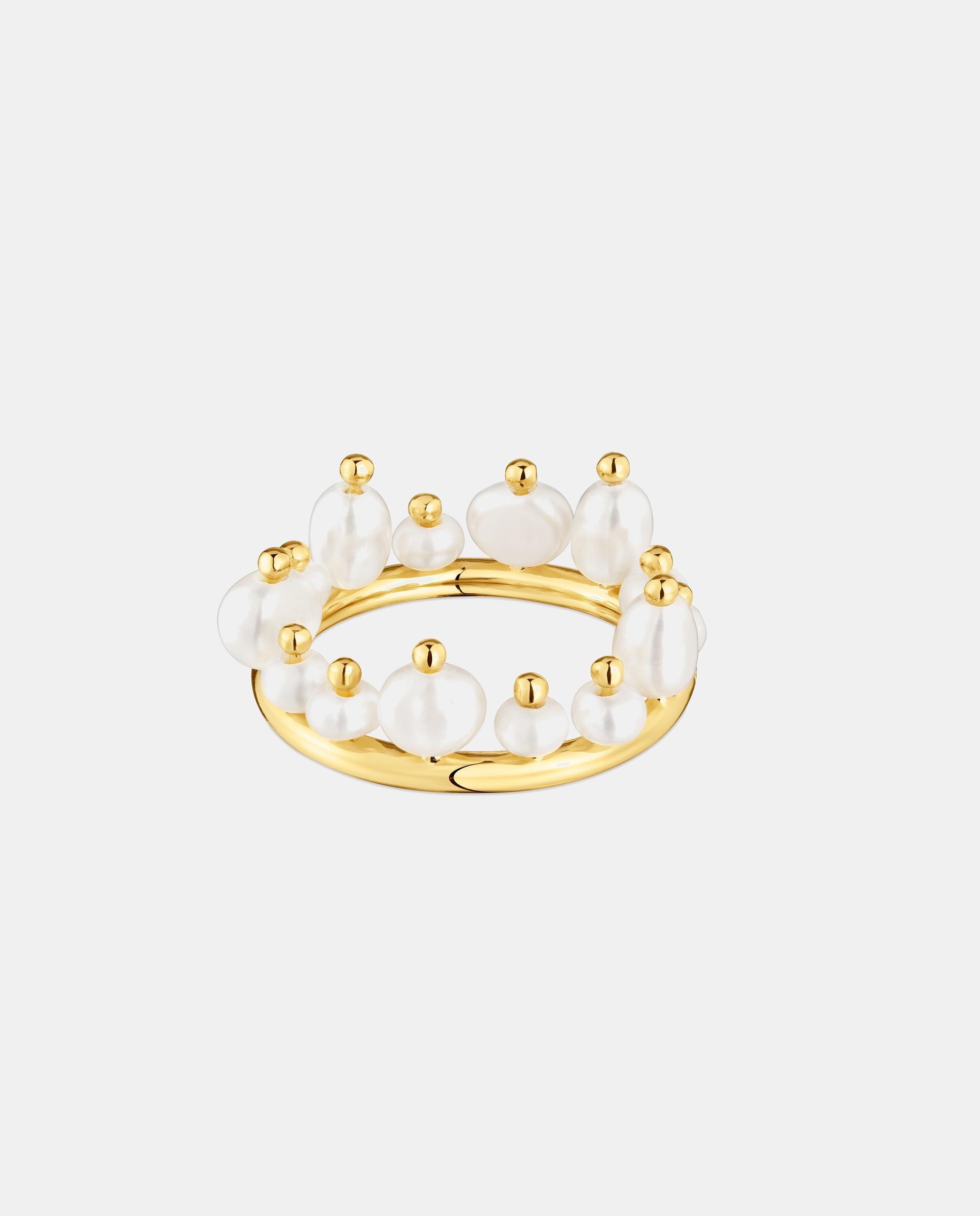Anillo sugar party bañado en oro 18 kt sobre plata y perlas - Tous - Blanco Blanco-2
