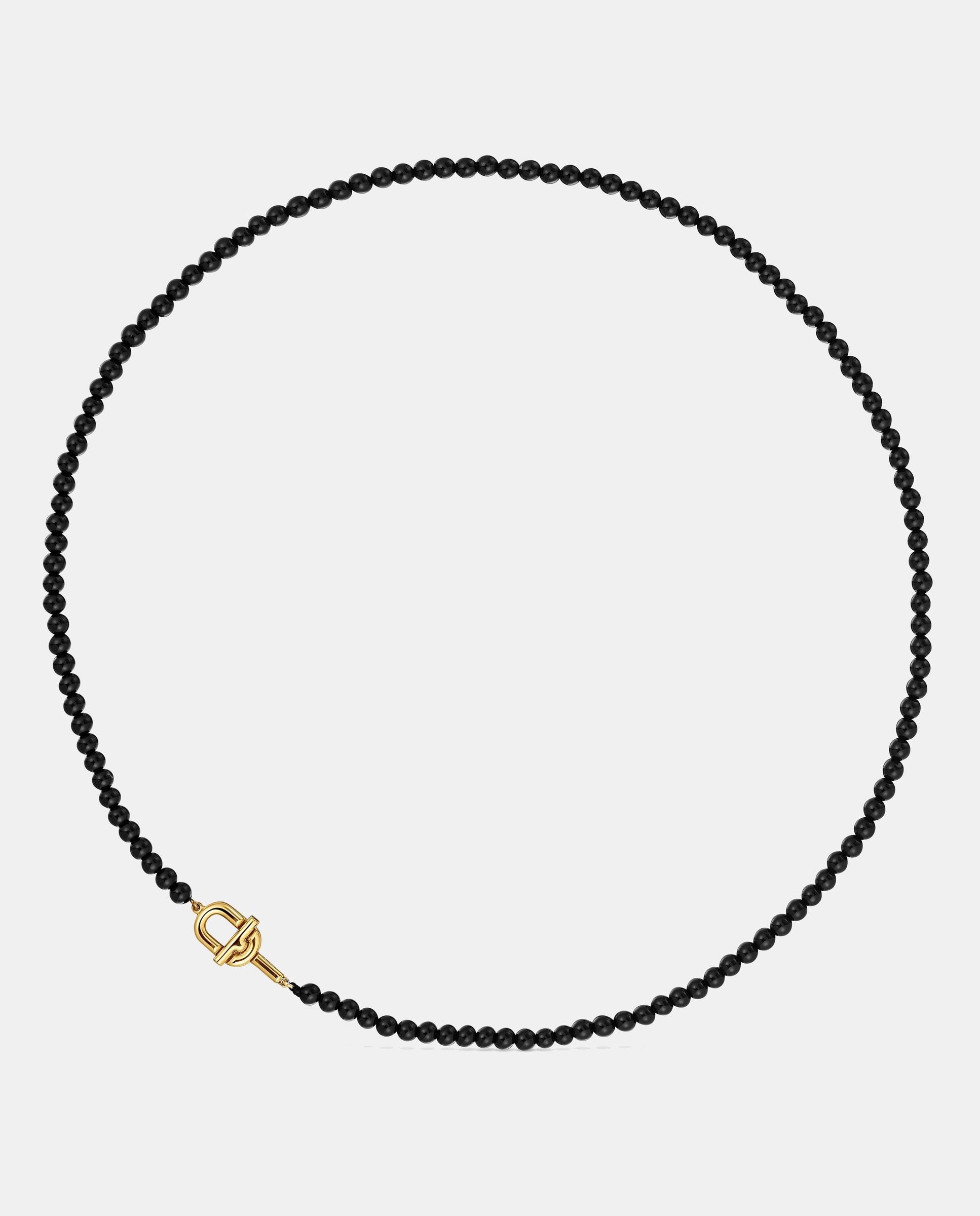 Collar manifesto bañado en oro 18 kt sobre plata y ónix - Tous - Negro Negro-1