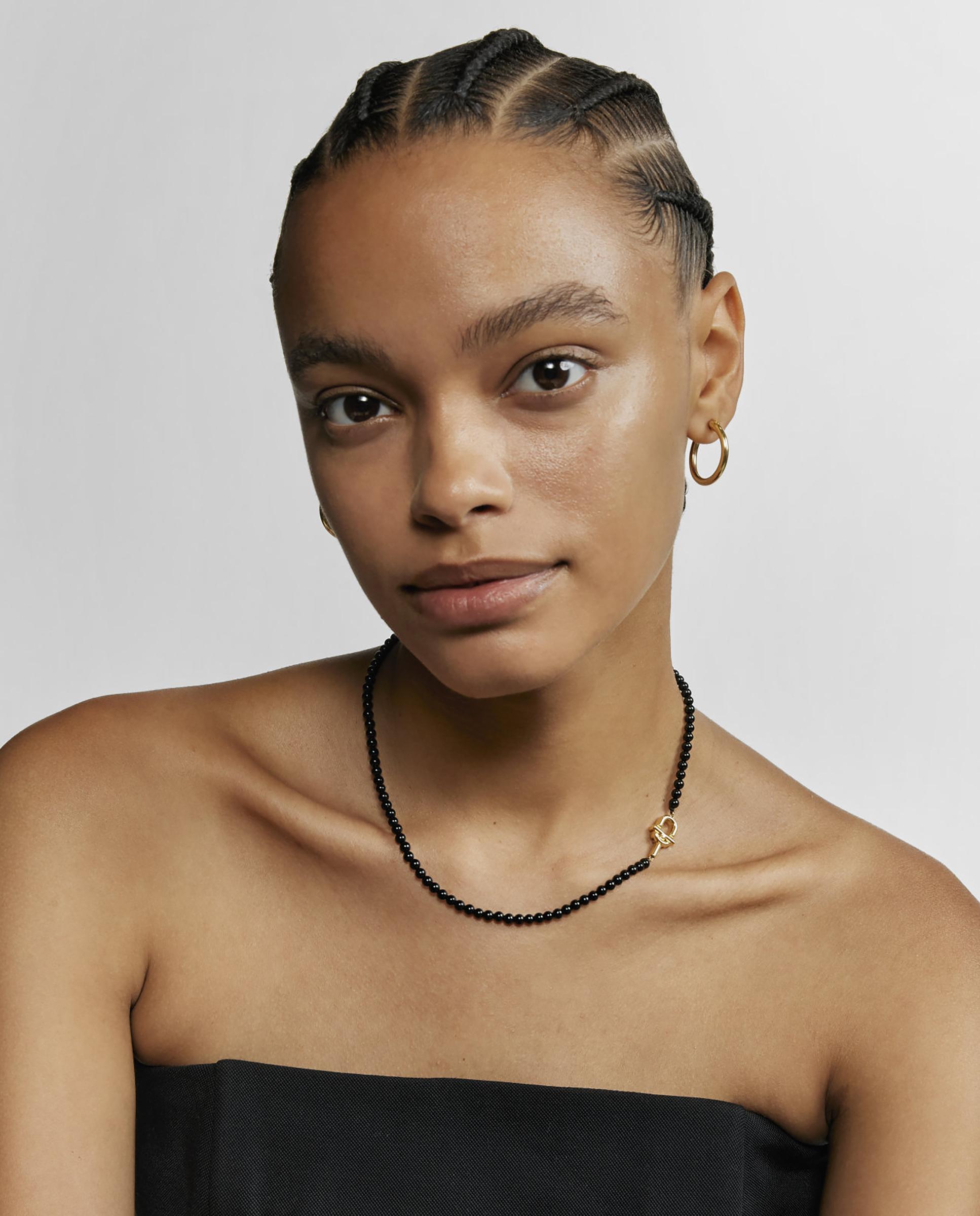 Collar manifesto bañado en oro 18 kt sobre plata y ónix - Tous - Negro Negro-4