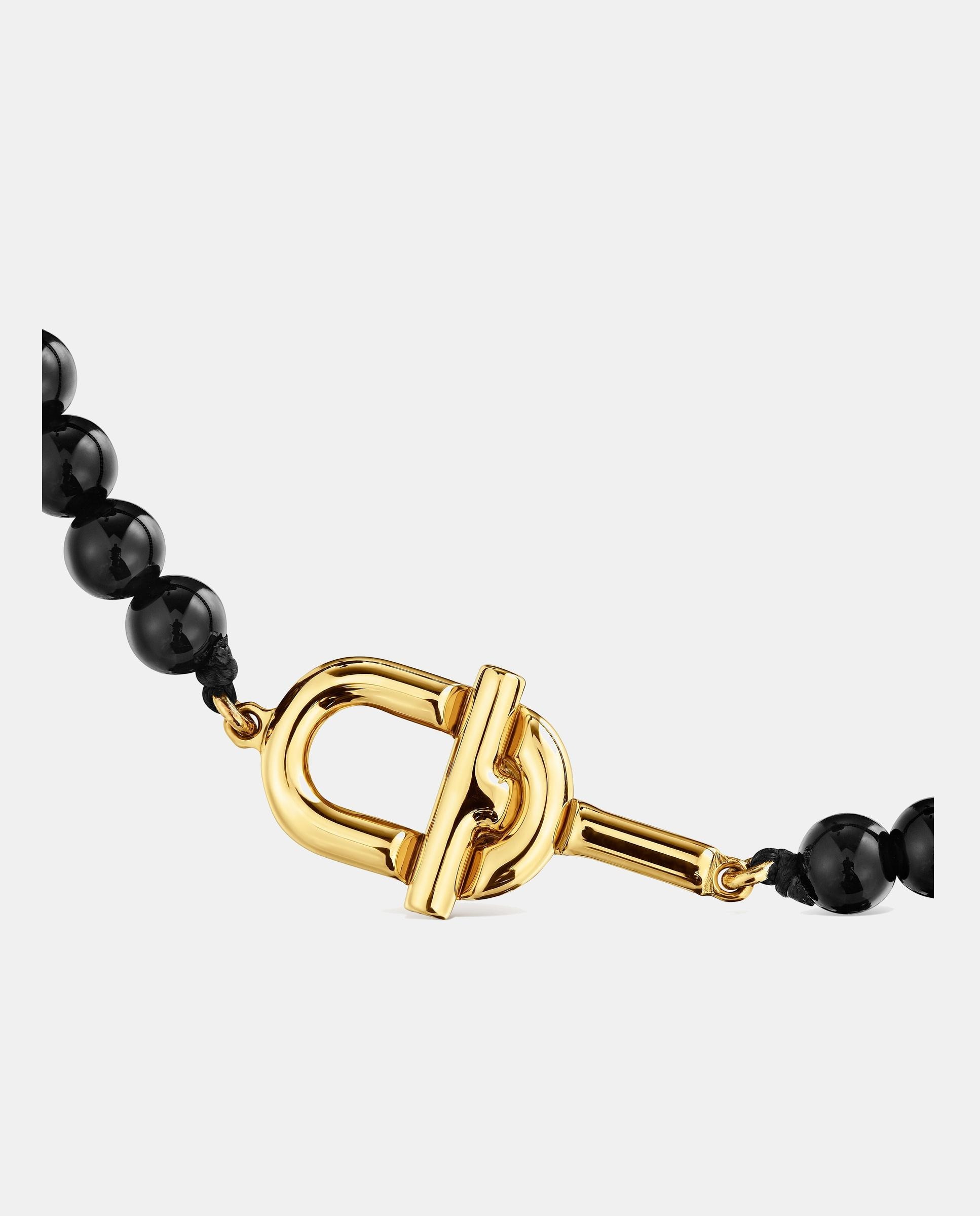 Pulsera manifesto bañada en oro 18 kt sobre plata y ónix - Tous - Negro Negro-2