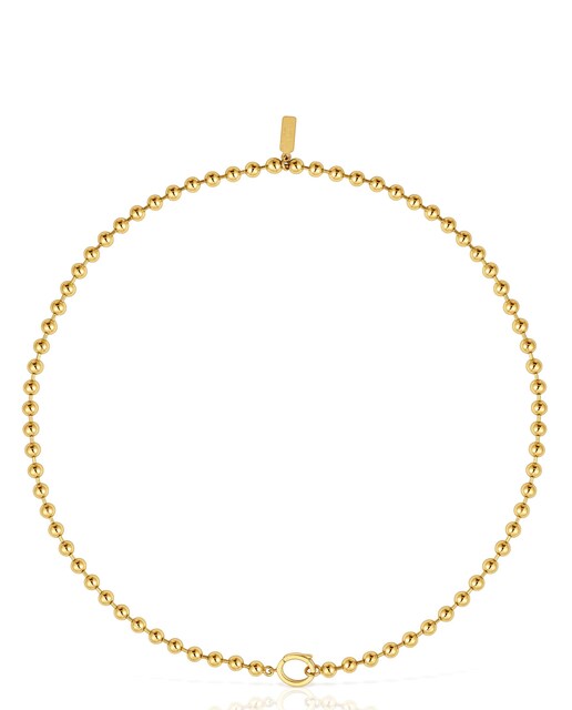 Imagen 0 de Collar Sugar Party de cadena bañada en oro 18 kt sobre plata