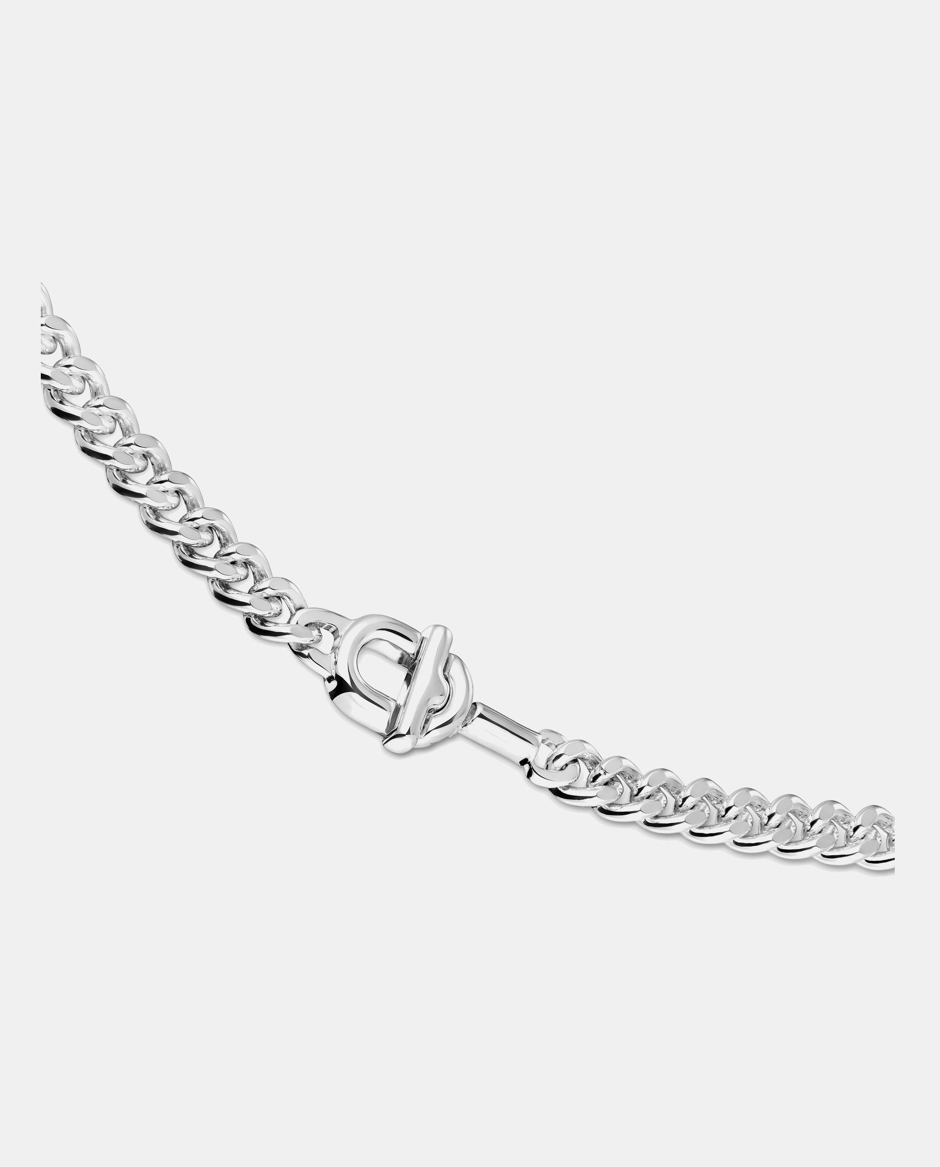 Collar manifesto barbada de plata - Plateado Plateado-2