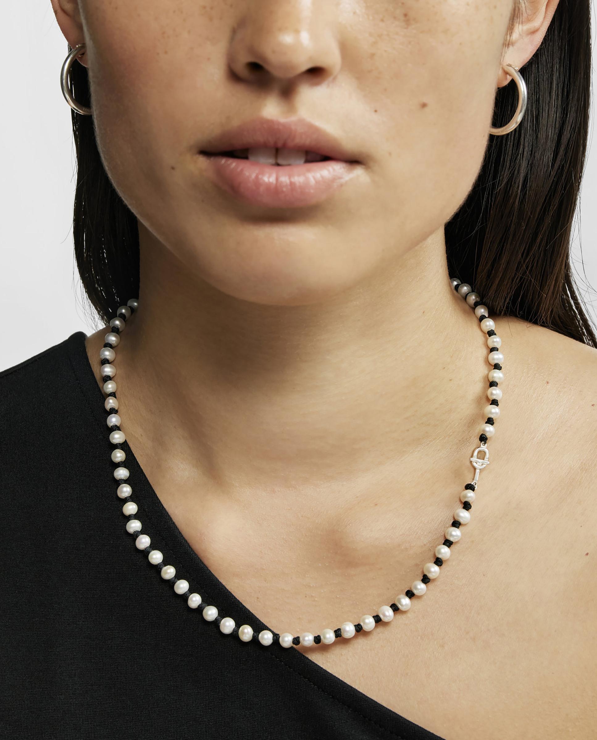 Collar manifesto de nylon con perlas - Tous - Blanco Blanco-3