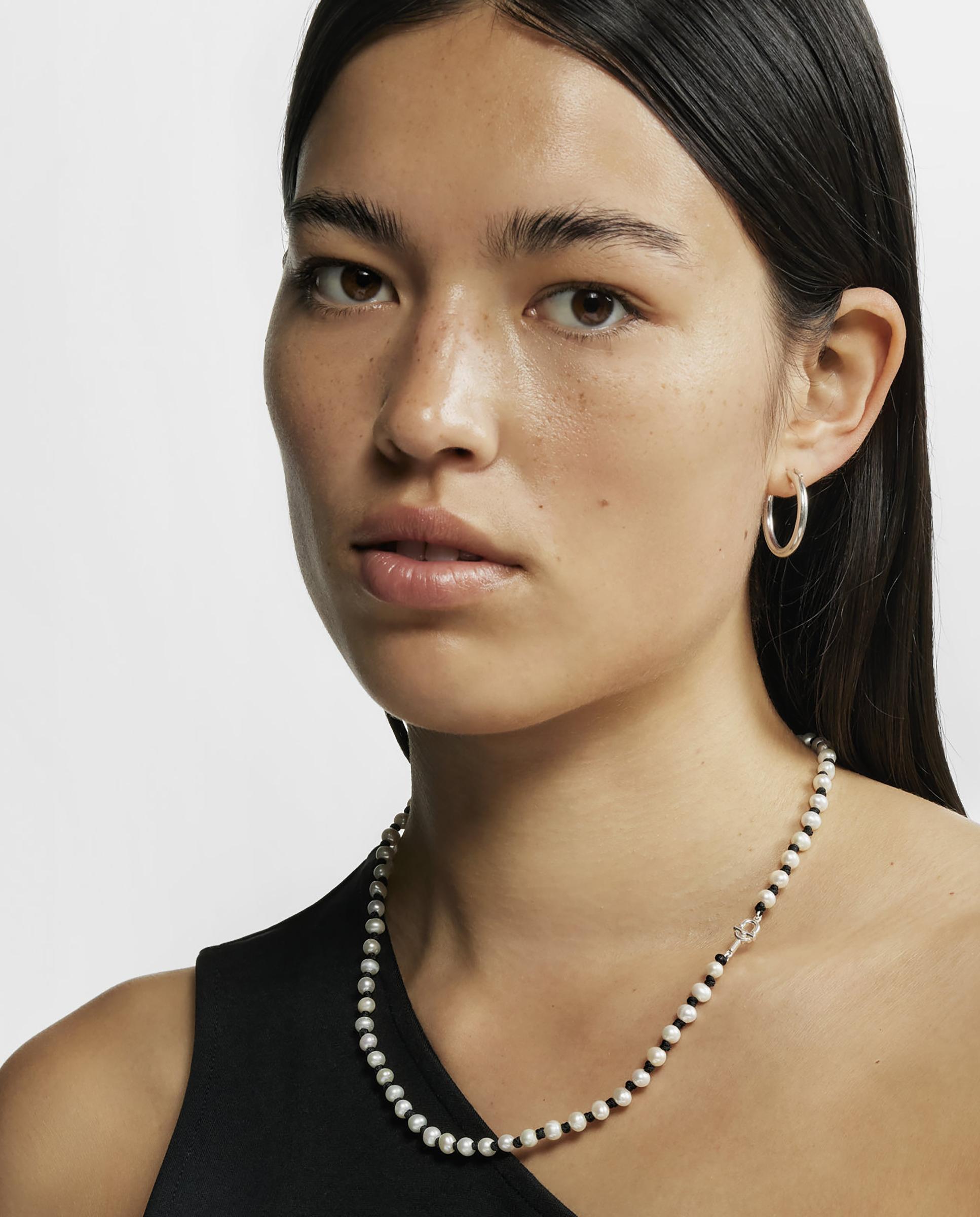 Collar manifesto de nylon con perlas - Tous - Blanco Blanco-4