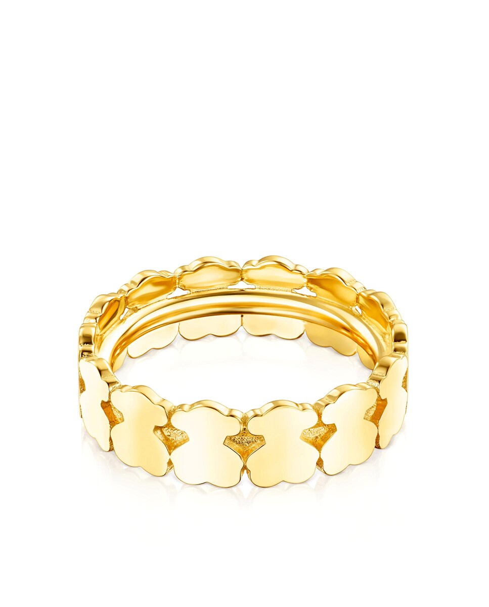 Anillo Straight Anillos Dorados Tous Anillo Straight De Aro Bañado