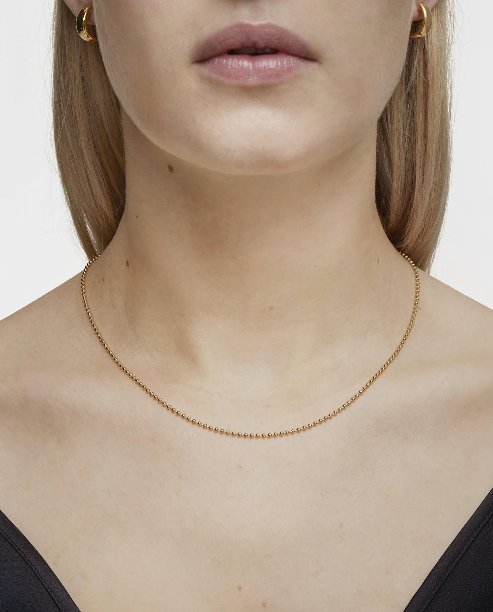 Gargantilha Basics Banhada em Ouro de 18 Kt sobre Prata com Bolas Ouro-4