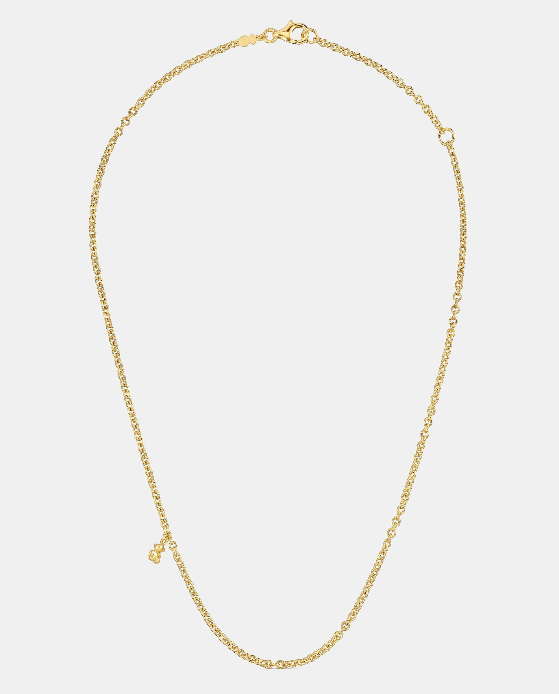 Collar bold bear corto bañado en oro 18 kt sobre plata con anillas - Tous - Dorado Dorado-1