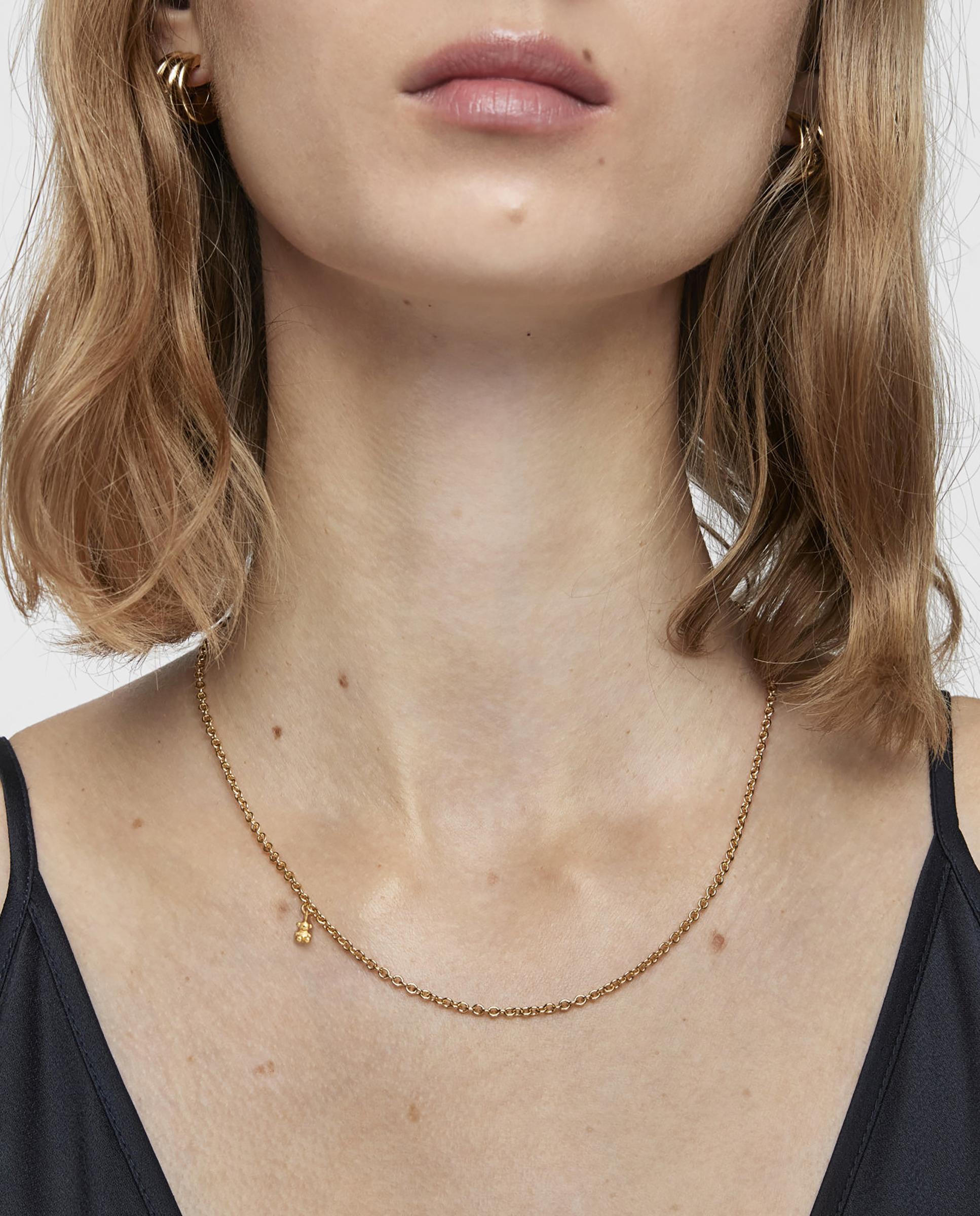 Collar bold bear corto bañado en oro 18 kt sobre plata con anillas - Tous - Dorado Dorado-4