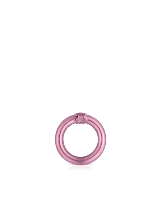 Imagen 0 de Anilla Hold pequeña de plata en rosa