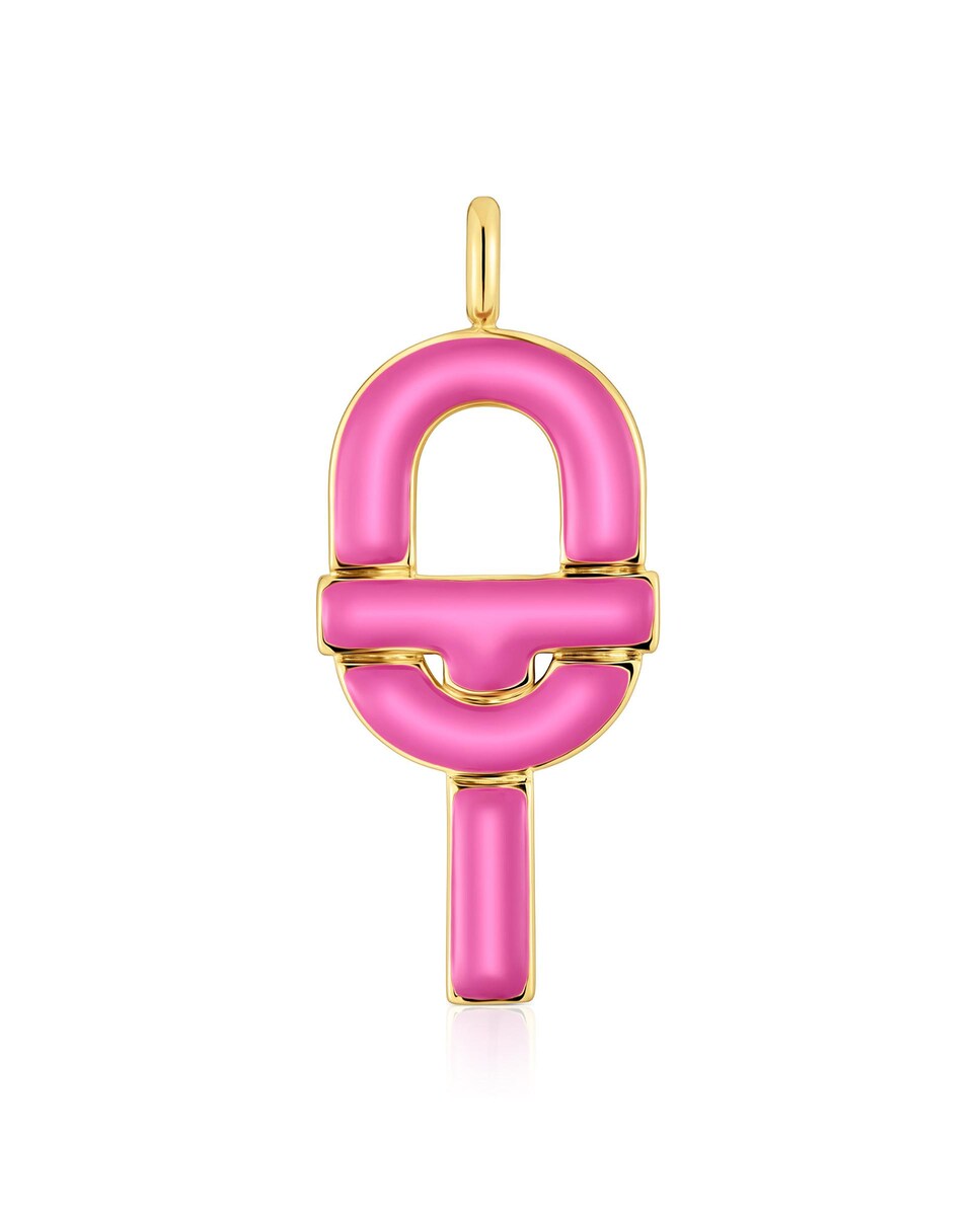 Colgante Manifesto grande bañado en oro 18 kt sobre plata y