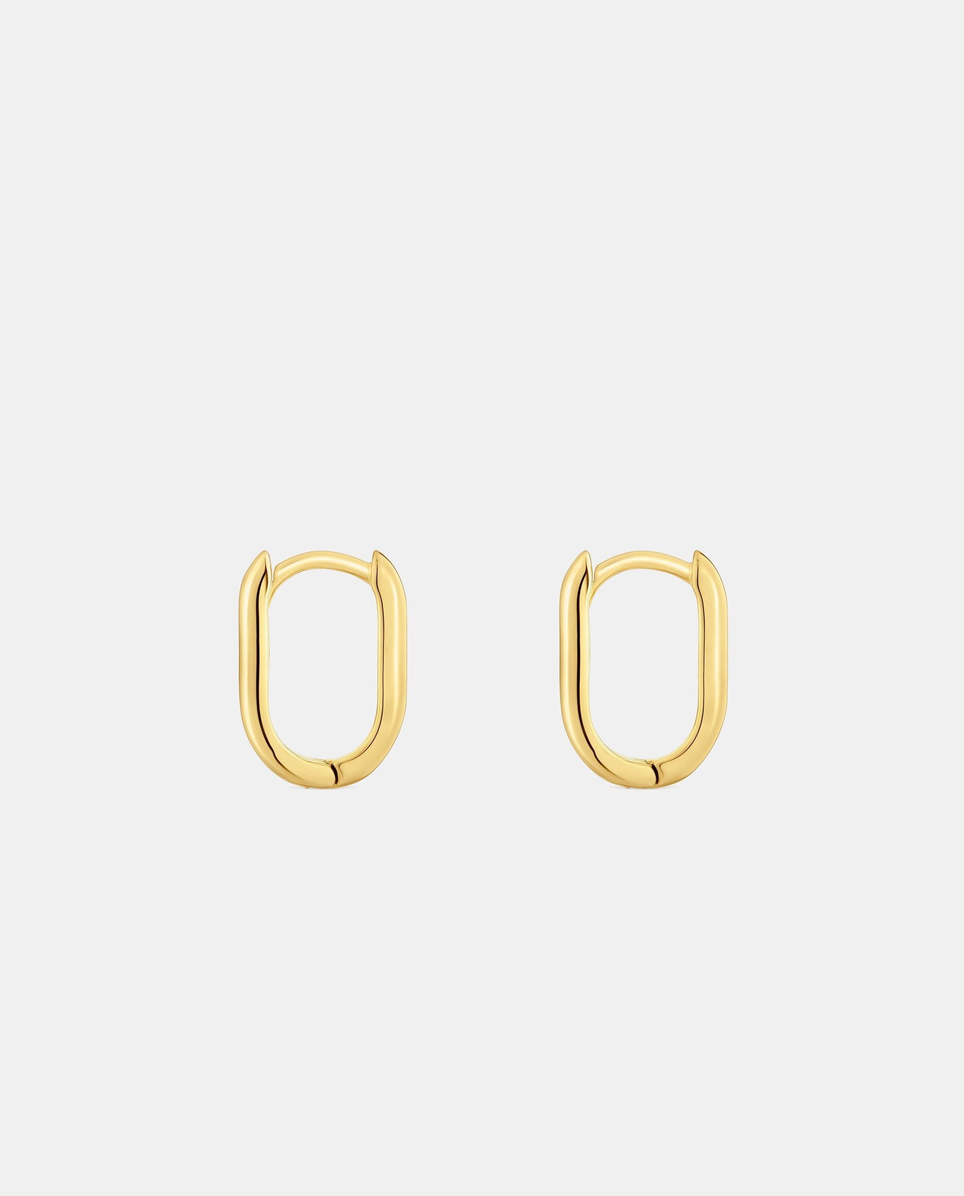 Pendientes de aro básico corto bañado en oro 18 kt sobre plata - Tous - Dorado Dorado-2