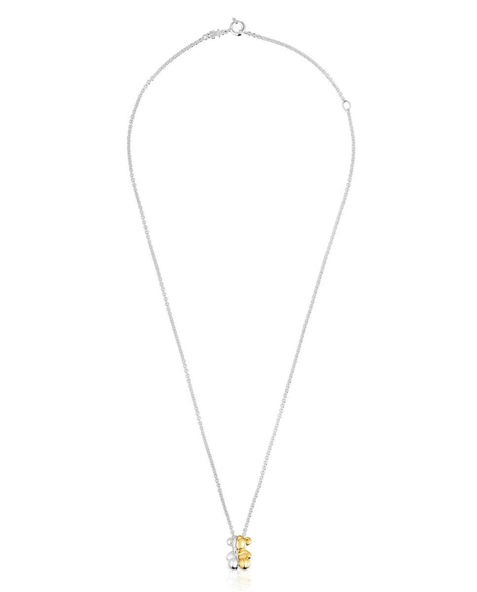 Collar My Other Half corto con doble oso pequeño bicolor Multicolor-1