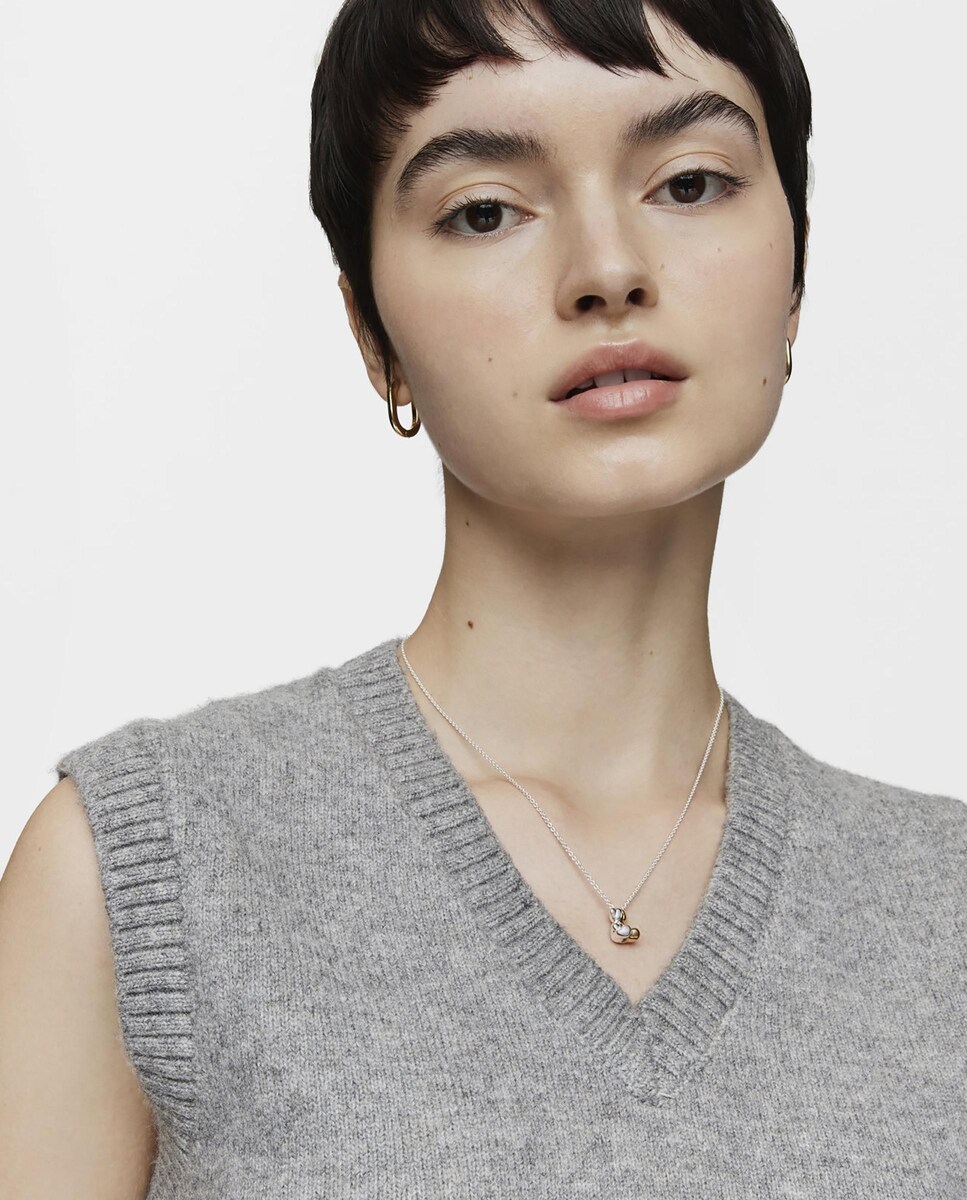 Collar My Other Half corto con doble oso pequeño bicolor Multicolor-3