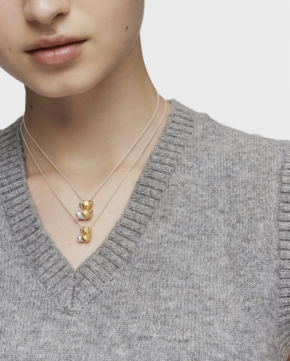 Collar My Other Half corto con doble oso pequeño bicolor Multicolor-4