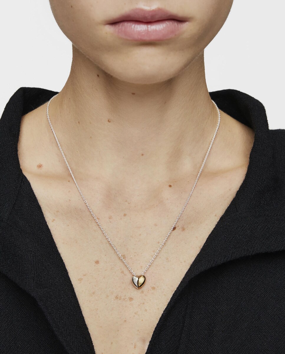 Collar Para Mujer De Plata De Ley Con Colgante Gota De Agua De Piedras