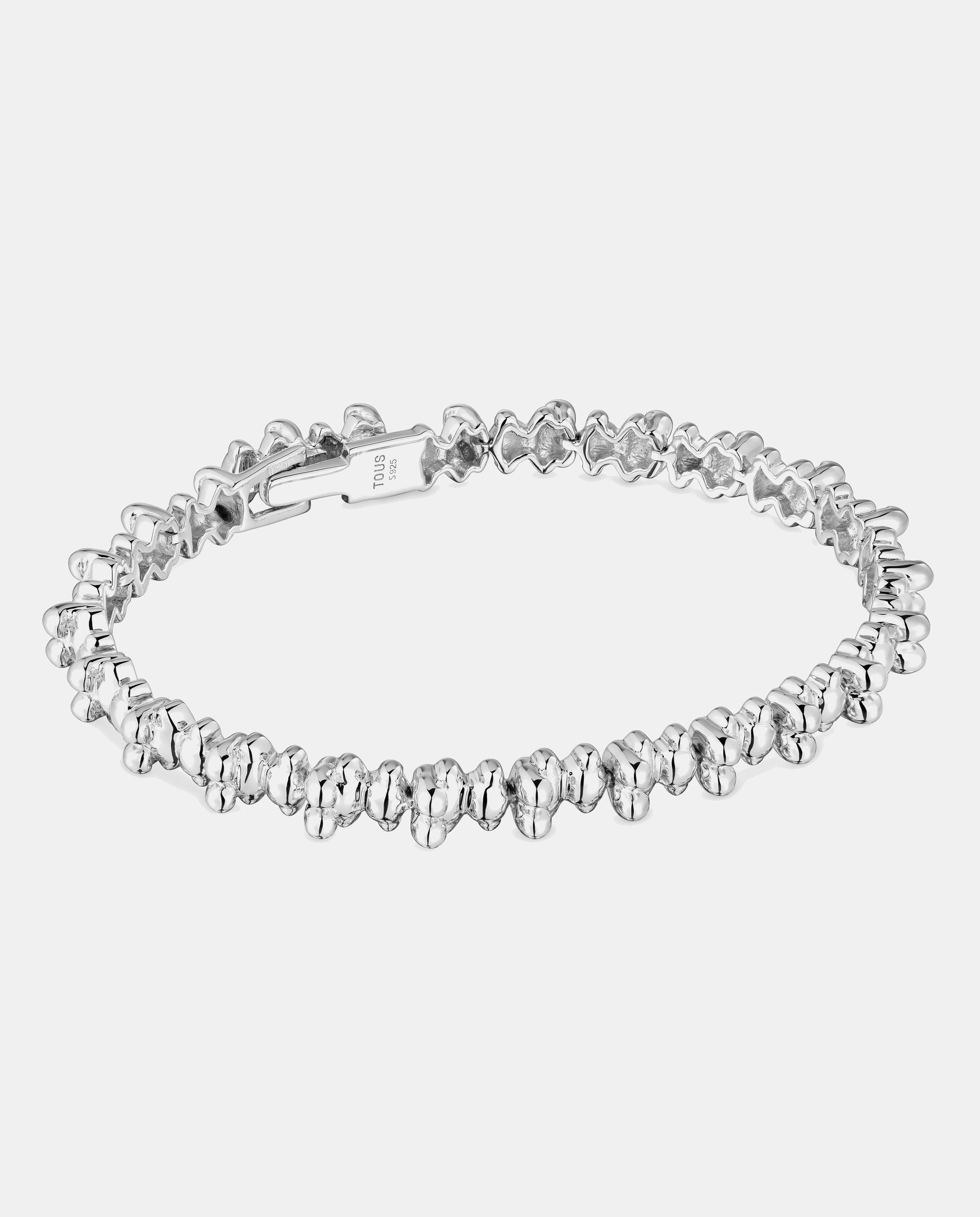 Imagen 0 de Pulsera de cadena bold bear de plata con osos Plateado