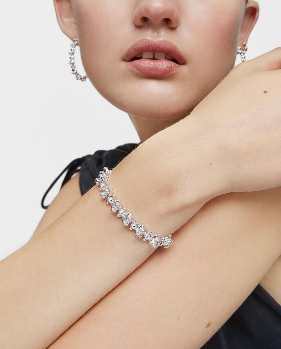 Plata 925 Pulsera Tous Carrusel Grande Pulsera Cadena Tous Bear
