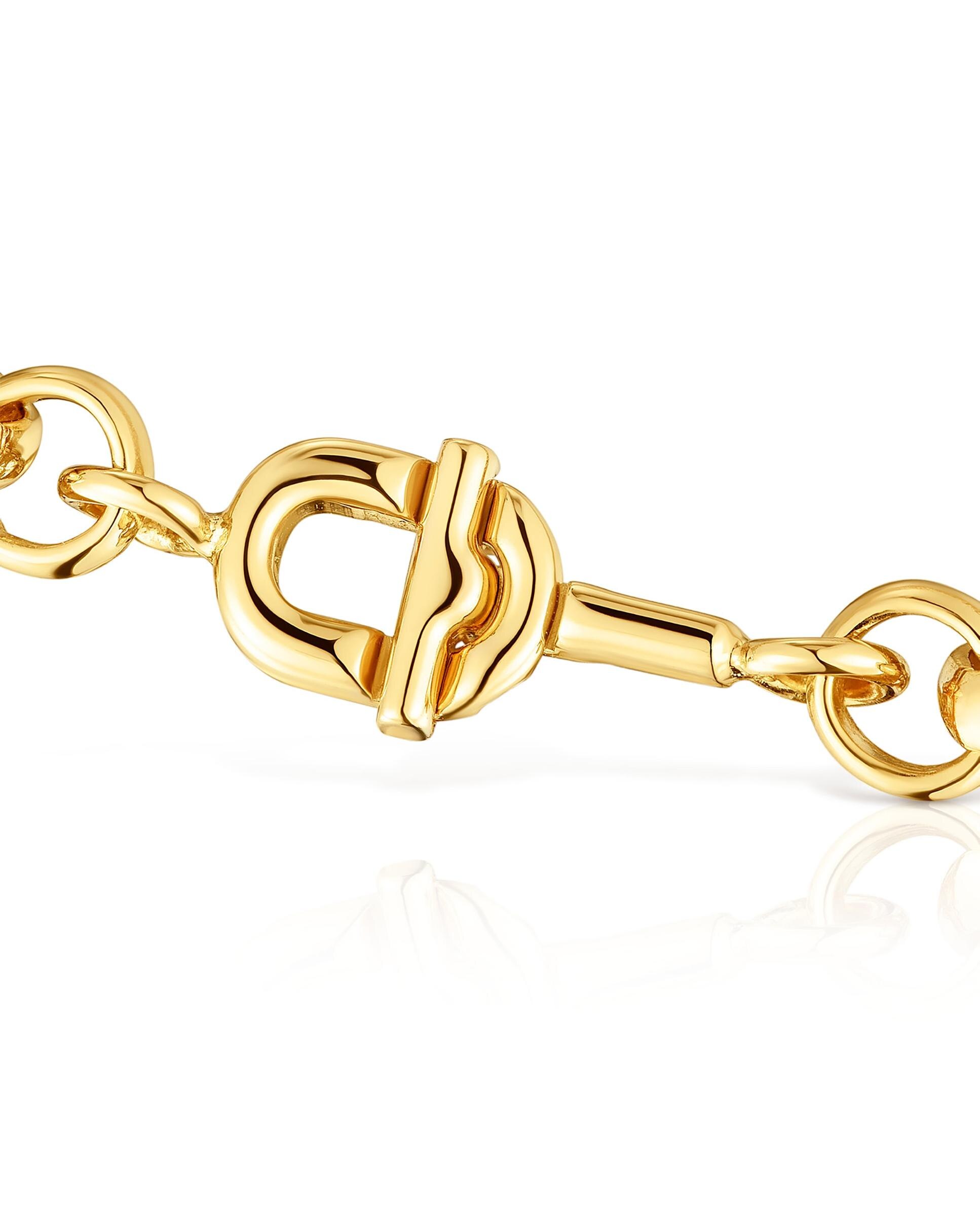 Pulsera de cadena manifesto de bañado en oro 18 kt sobre plata - Tous - Dorado Dorado-2