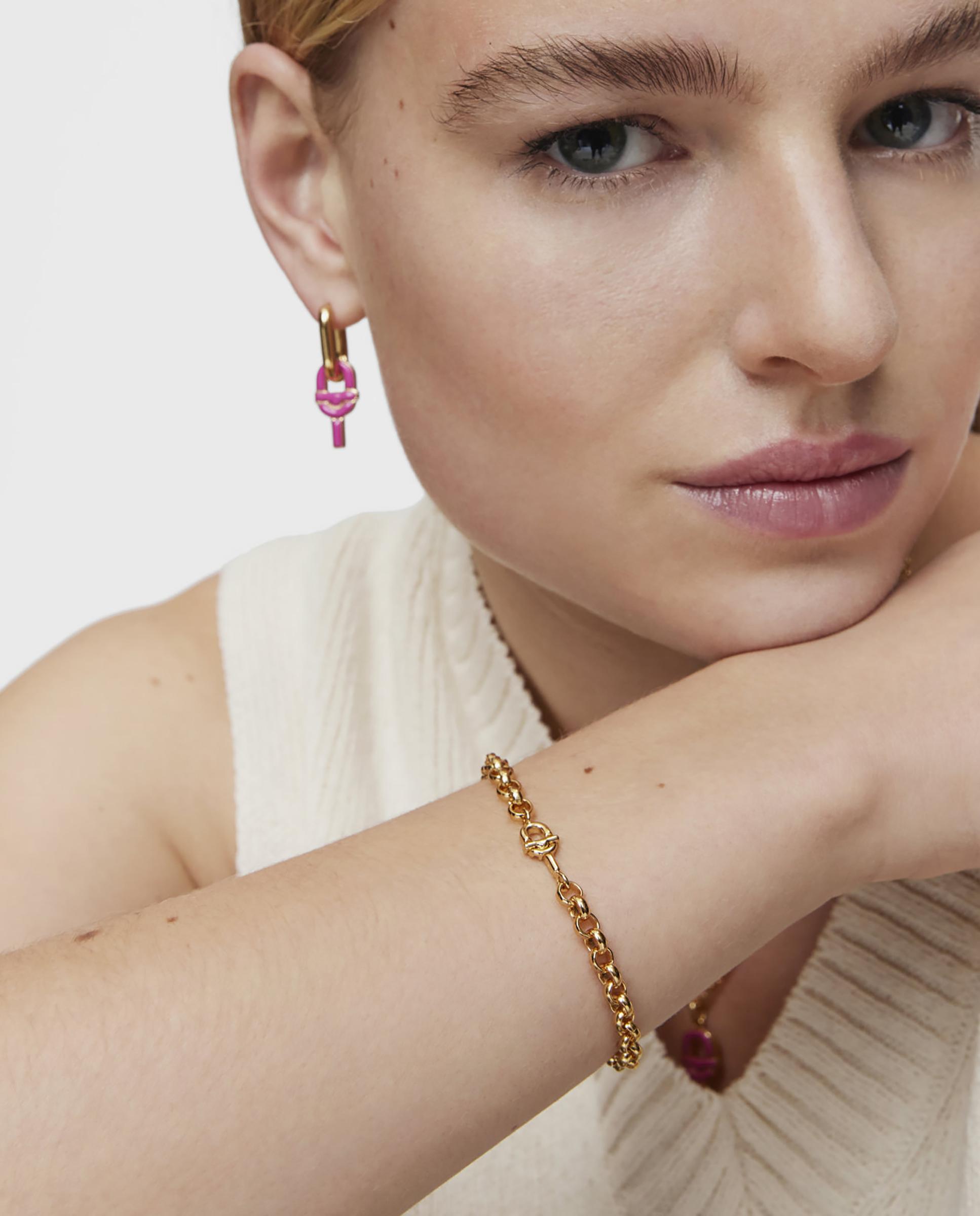 Pulsera de cadena manifesto de bañado en oro 18 kt sobre plata - Tous - Dorado Dorado-4