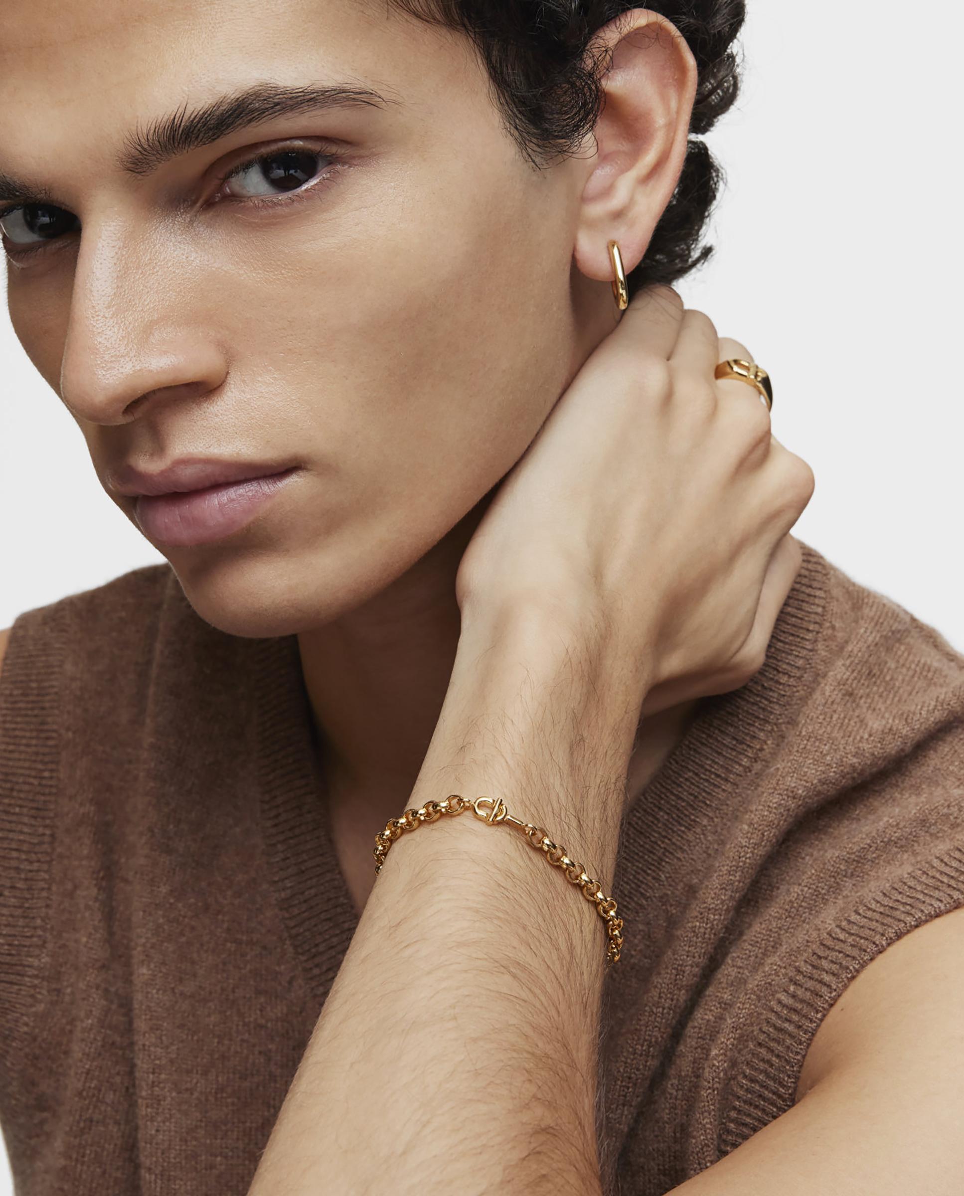 Pulsera de cadena manifesto de bañado en oro 18 kt sobre plata - Tous - Dorado Dorado-5