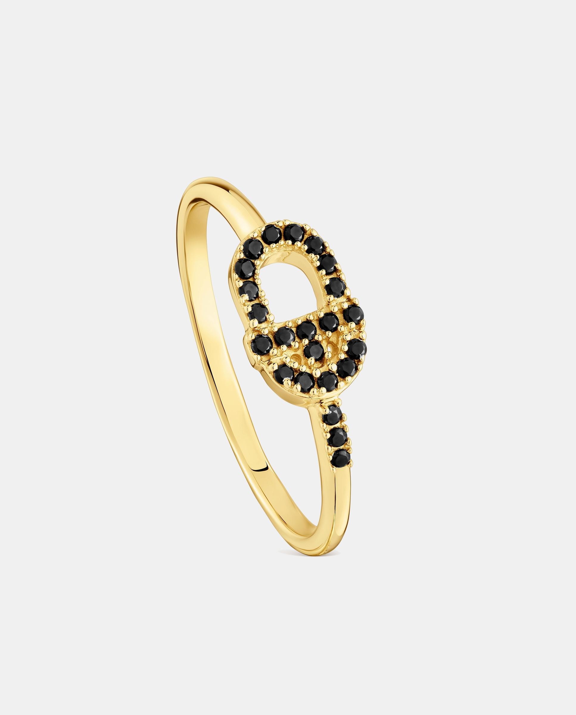 Anillo pequeño de oro y espinelas - Tous - Negro Negro-1