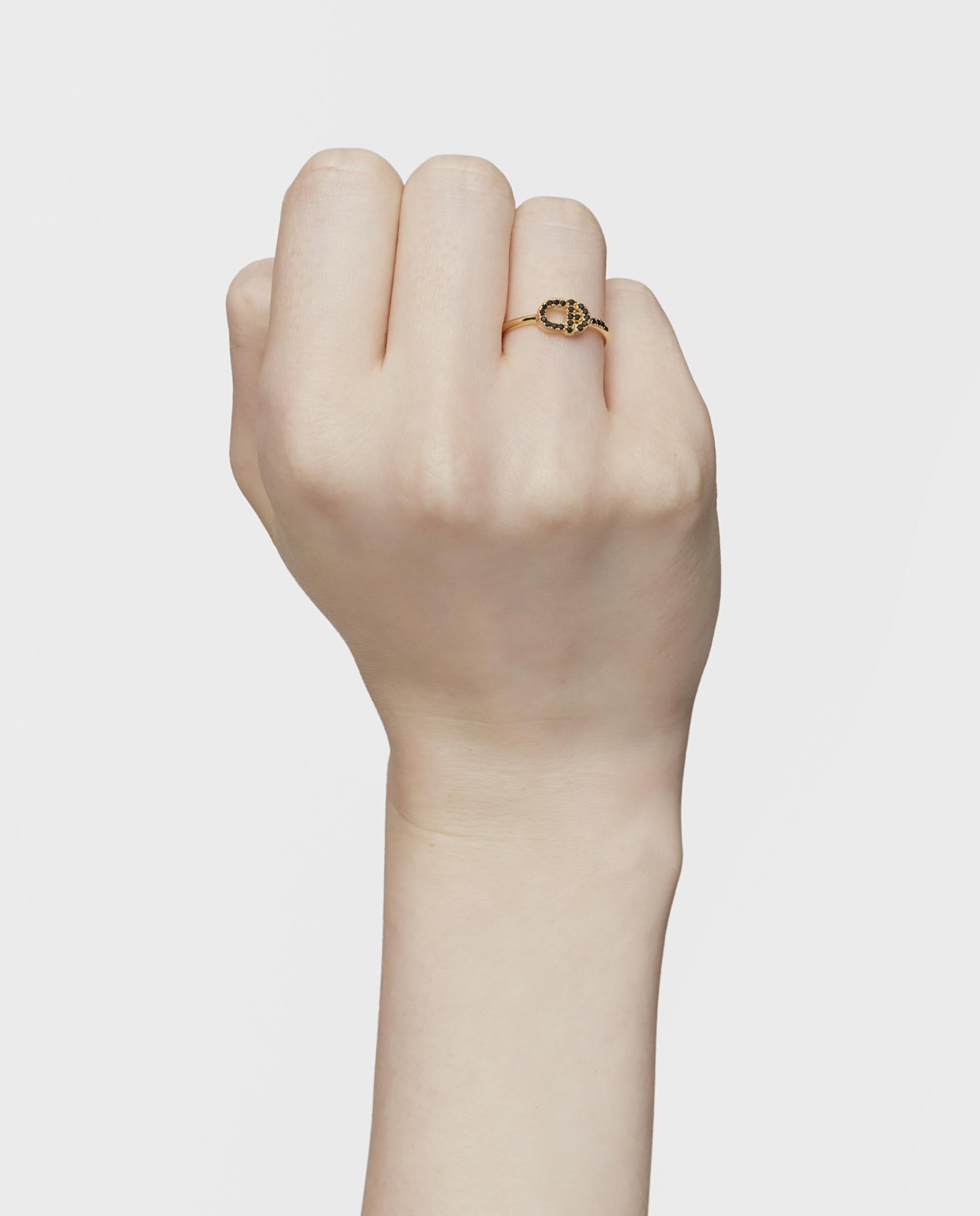 Anillo pequeño de oro y espinelas - Tous - Negro Negro-5