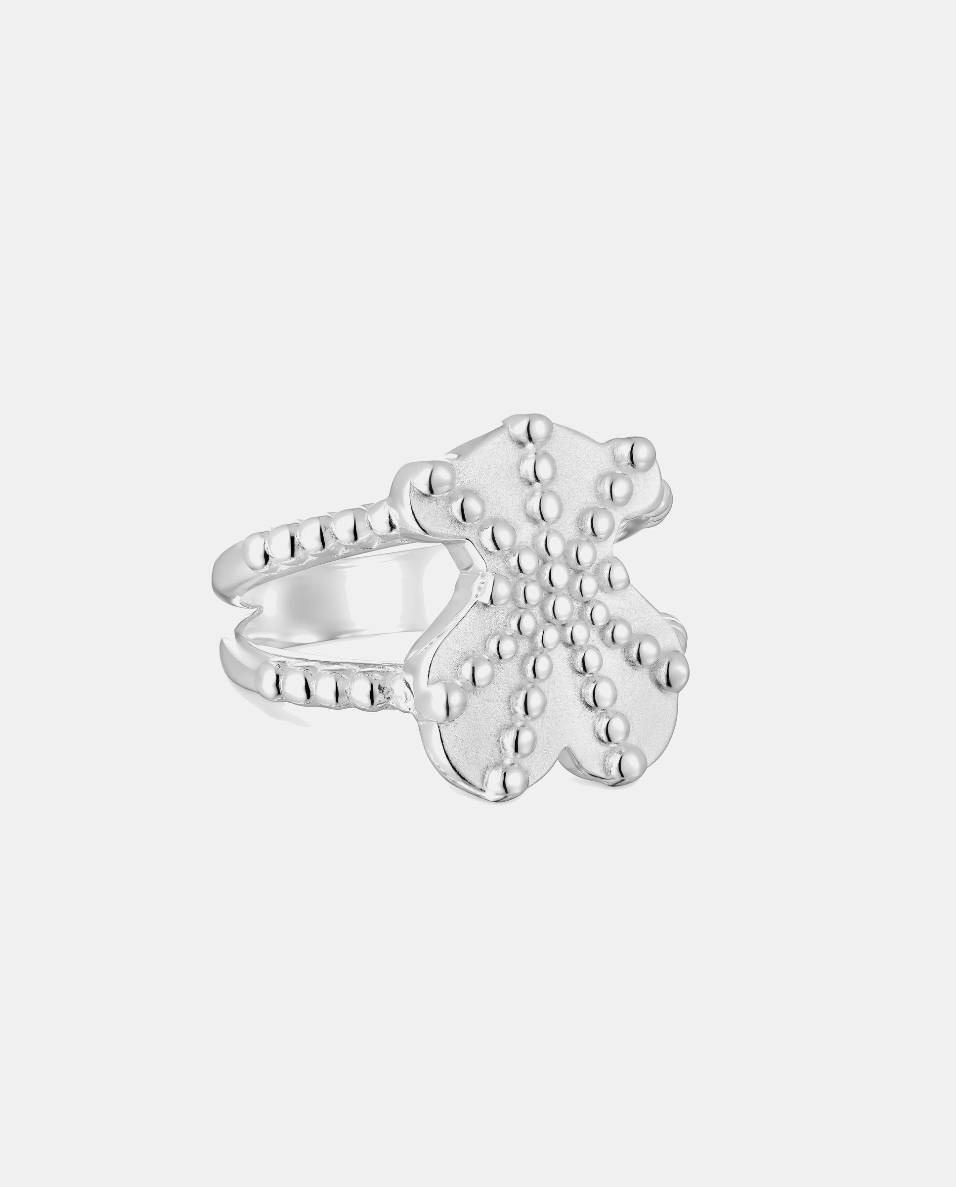 Anillo grande de plata con oso - Tous - Plateado Plateado-2