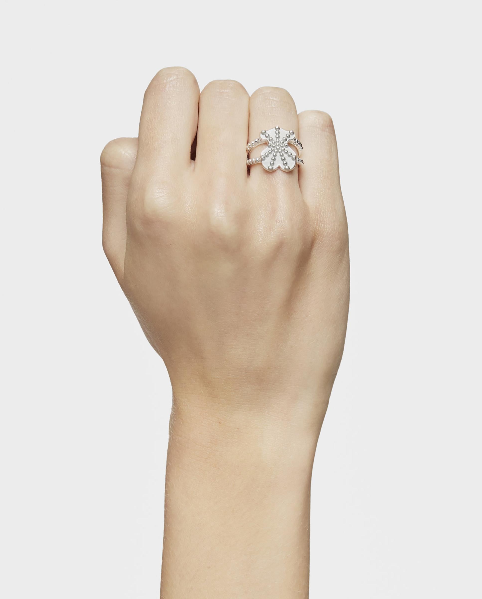 Anillo grande de plata con oso - Tous - Plateado Plateado-5