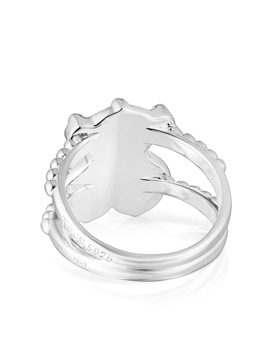 Anillo Tous Plata Oso Grande Anillo De Plata Motivo Silueta Oso