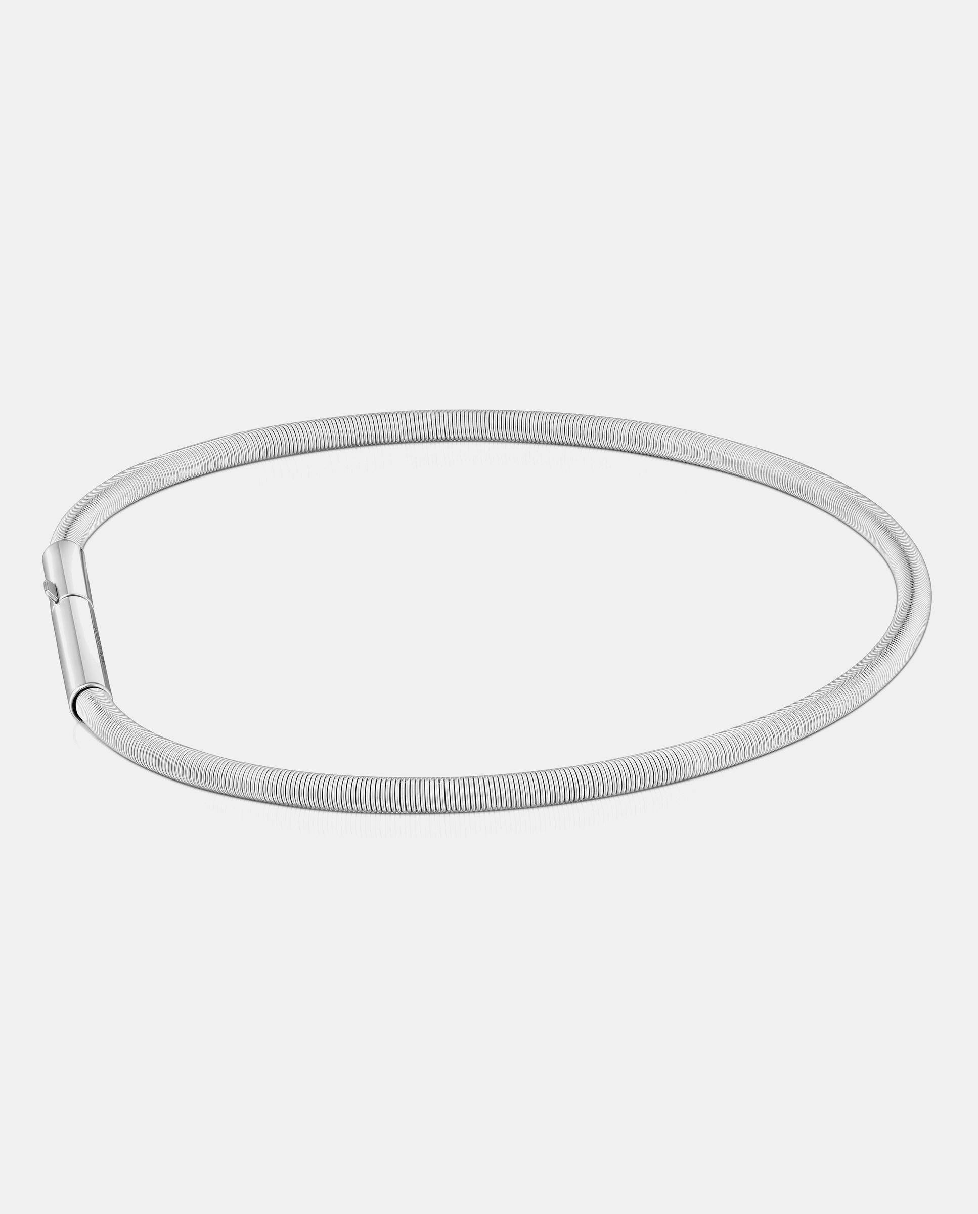Pulsera rígida mesh tube de acero en - Tous - Plateado Plateado-2