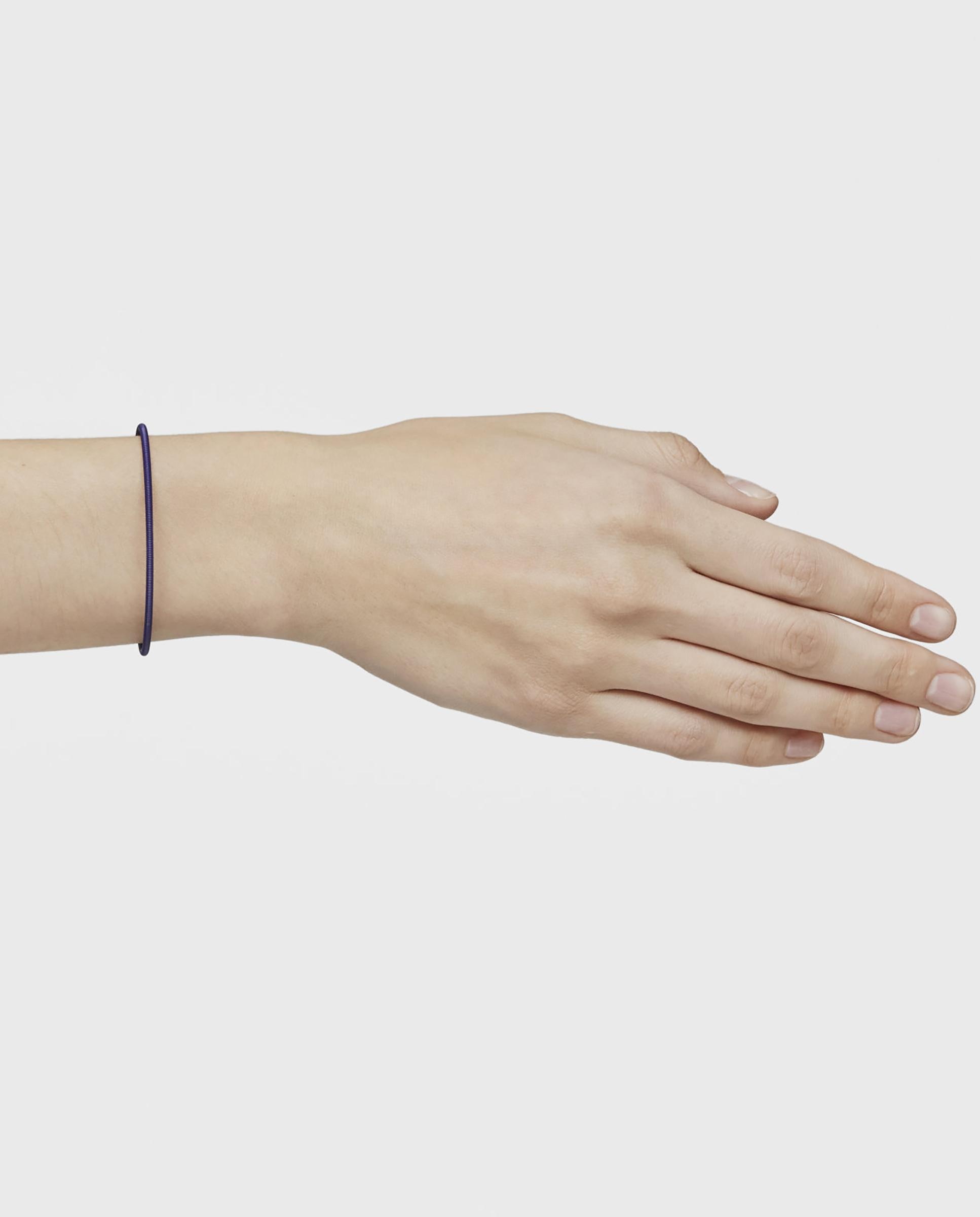 Pulseira de Corrente Mesh Tube de Aço Ip Lilás Multicolor-4