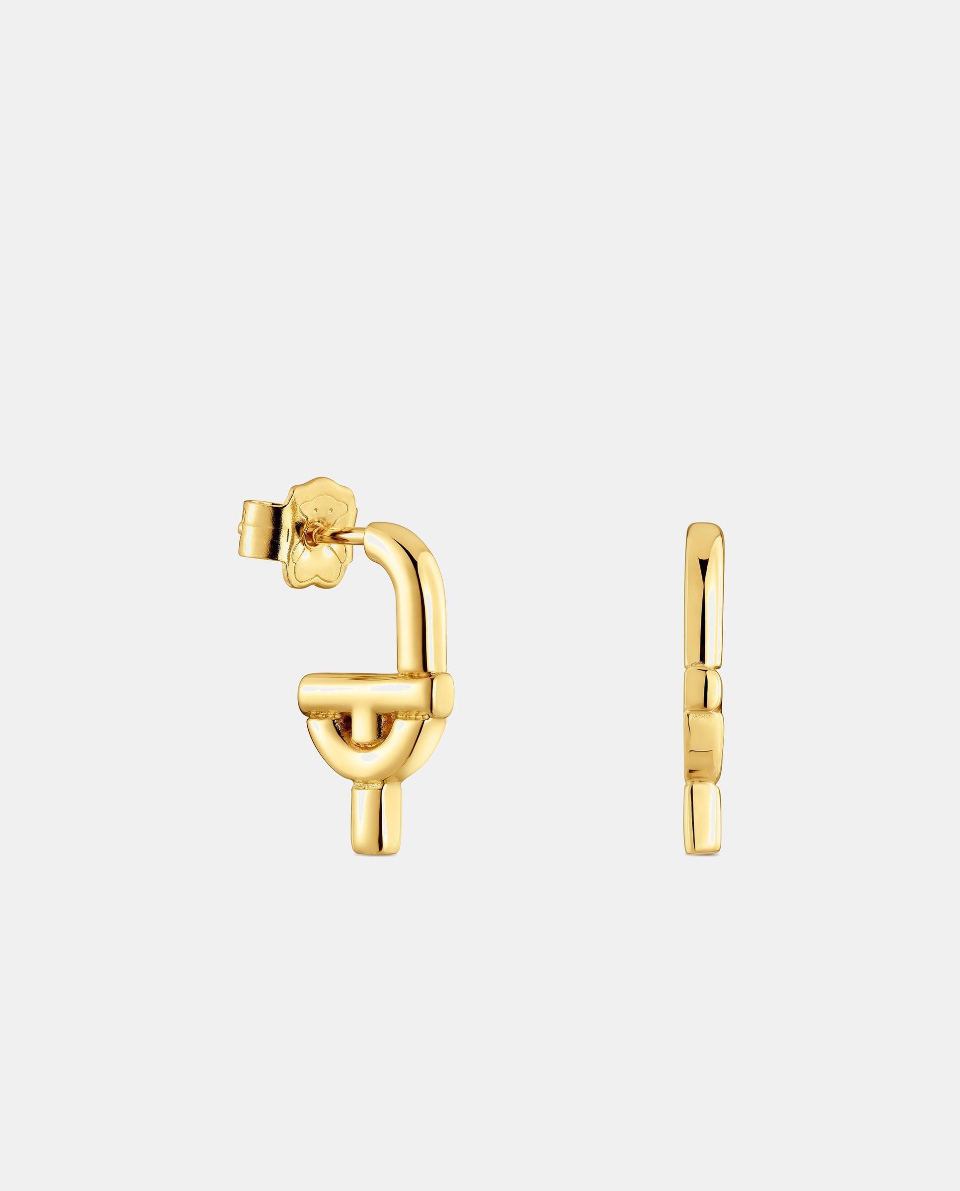 Pendientes manifesto bañados en oro 18 kt sobre plata - Tous - Dorado Dorado-1