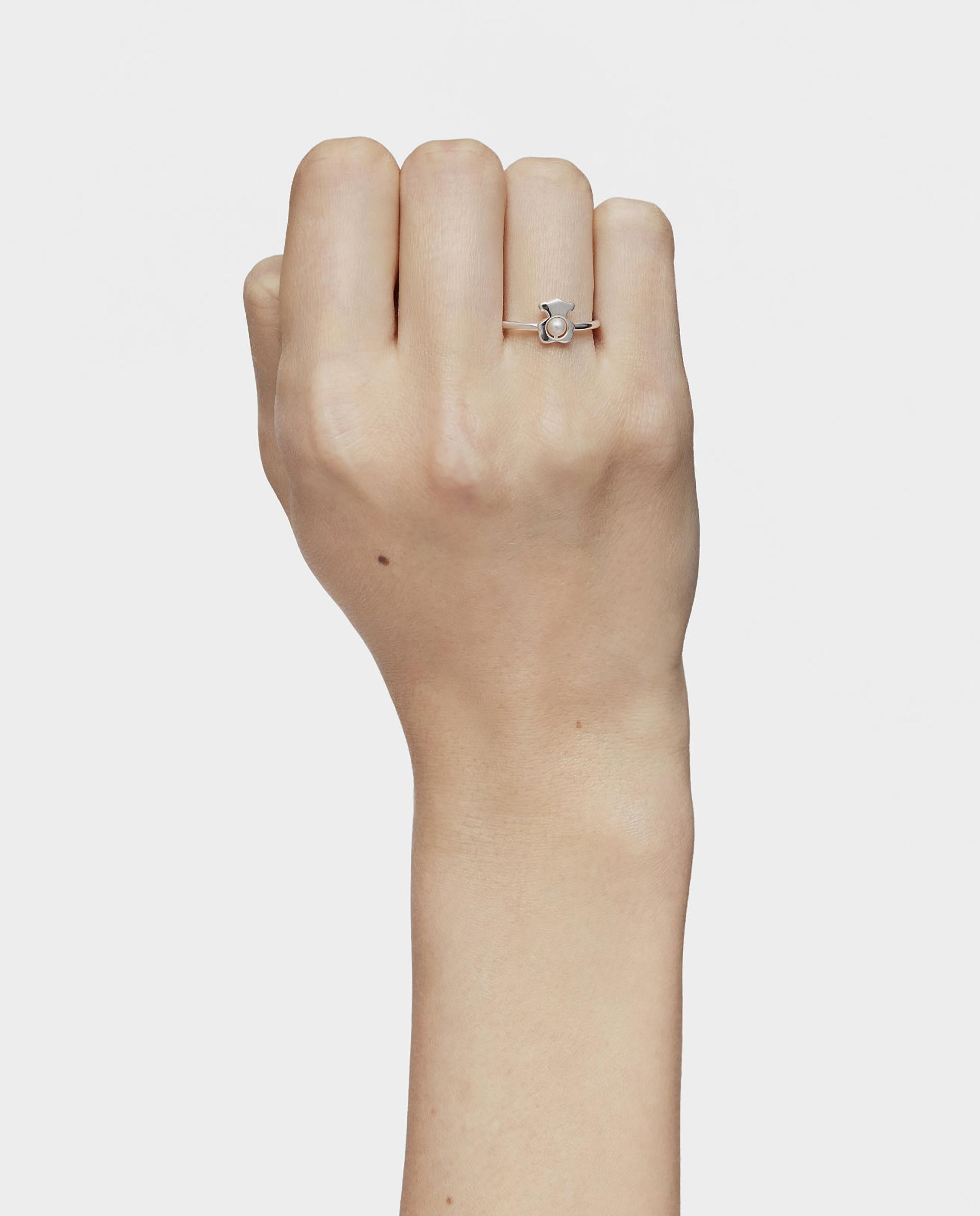 Anillo i-bear con oso de plata y perla - Tous - Blanco Blanco-4