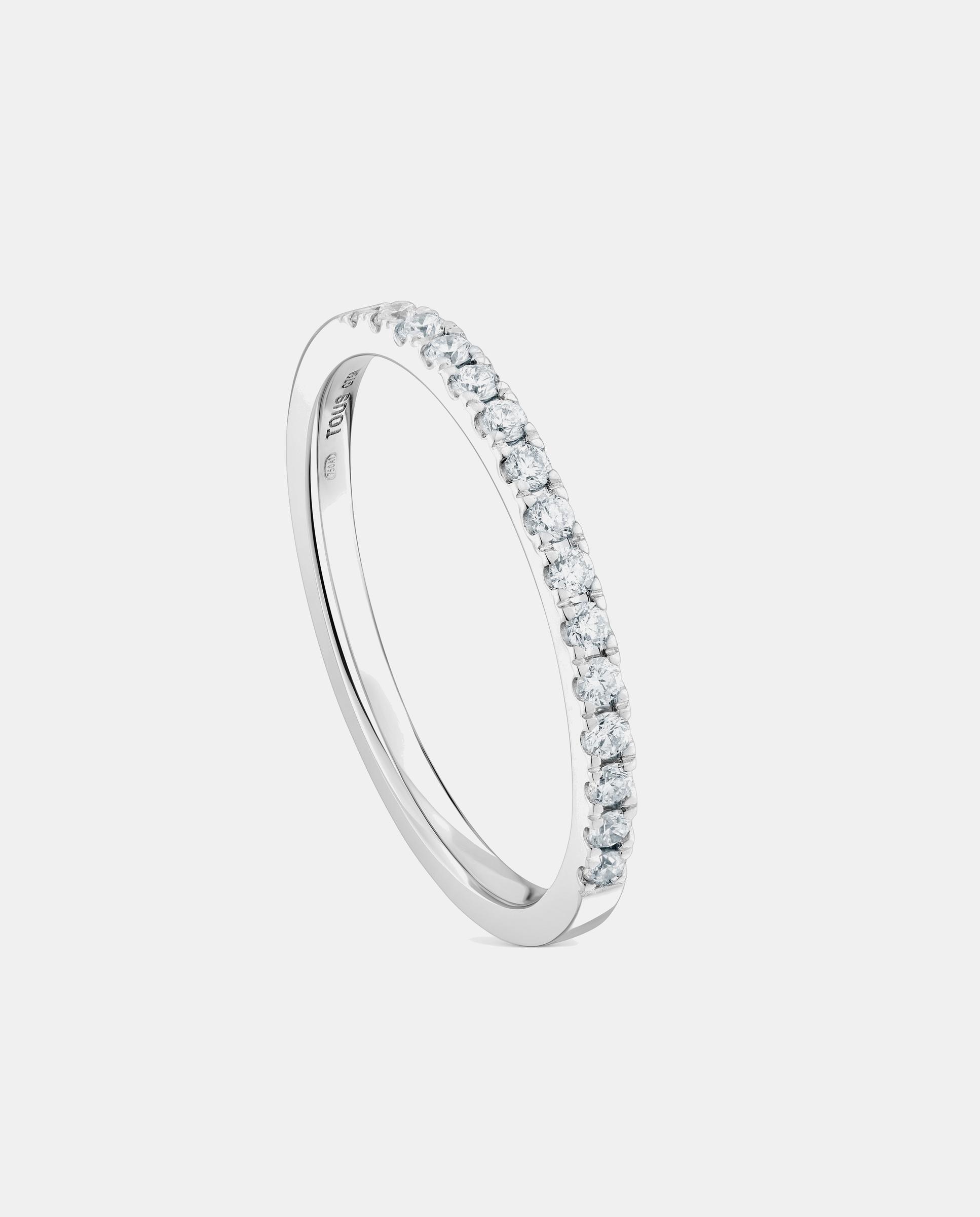 Anillo media alianza Les Classiques de oro blanco con diamantes - Tous - Blanco Blanco-1