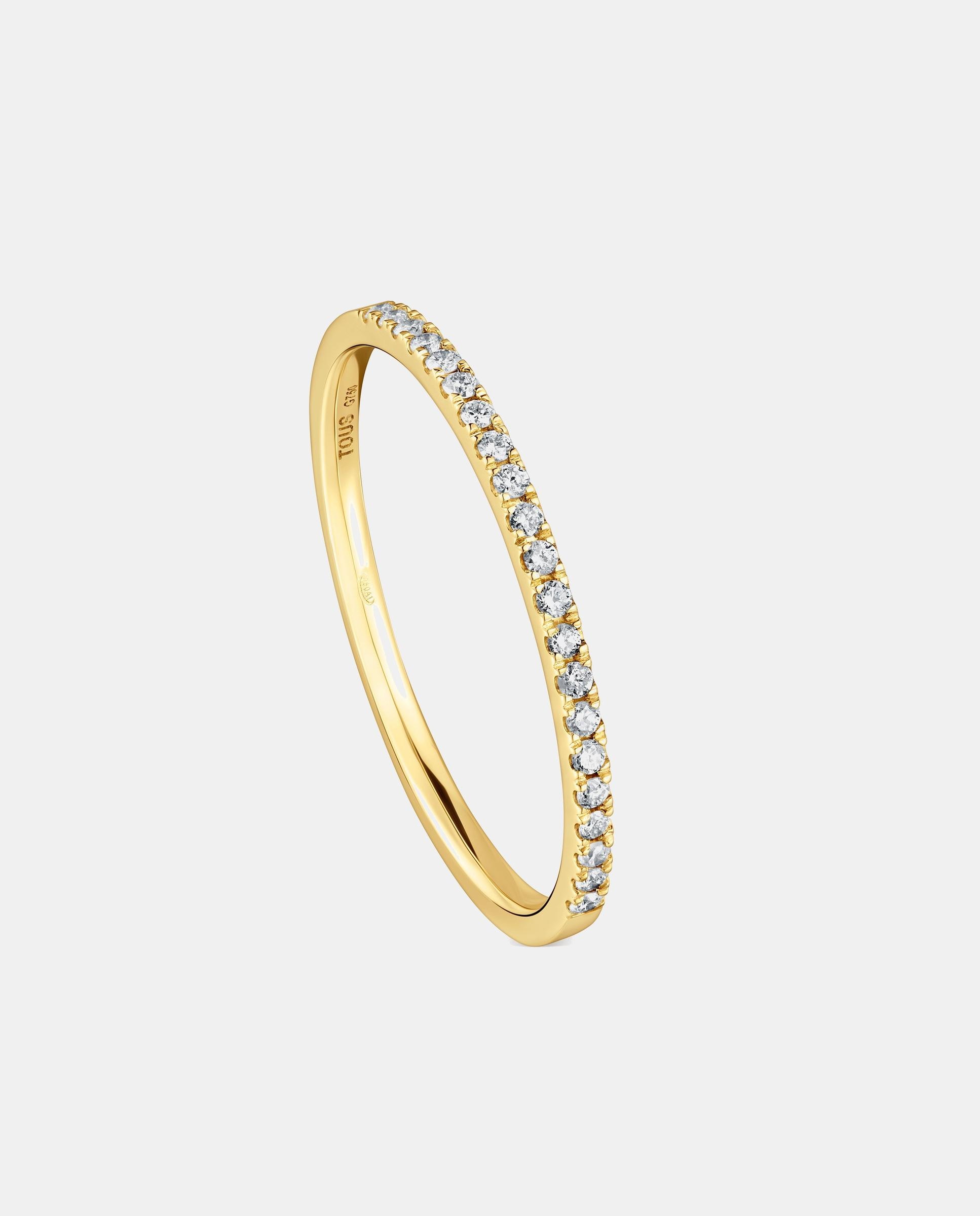 Anillo media alianza les classiques de oro con diamantes - Tous - Blanco Blanco-1