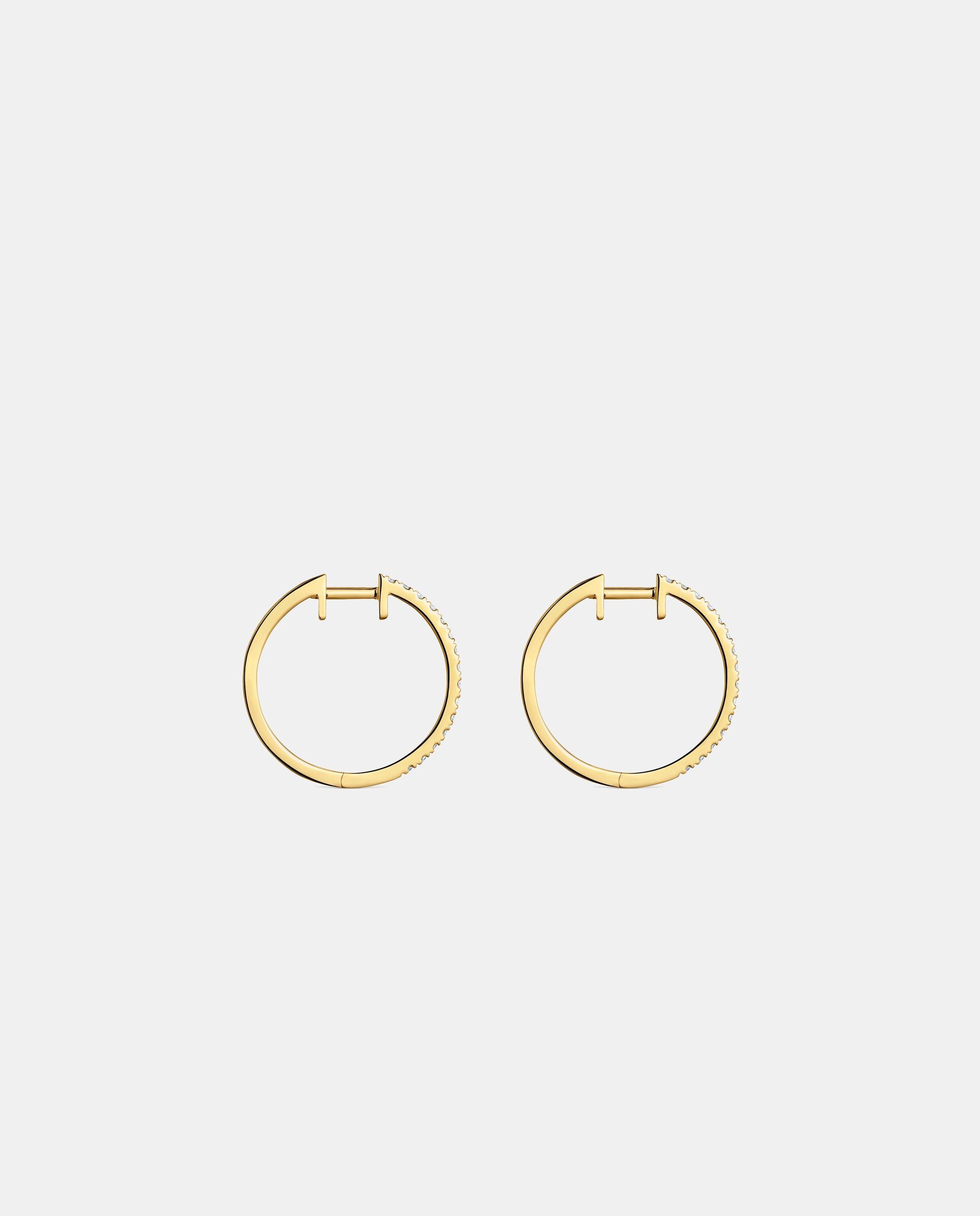 Pendientes de aro les classiques de aro en oro con diamantes - Blanco Blanco-2