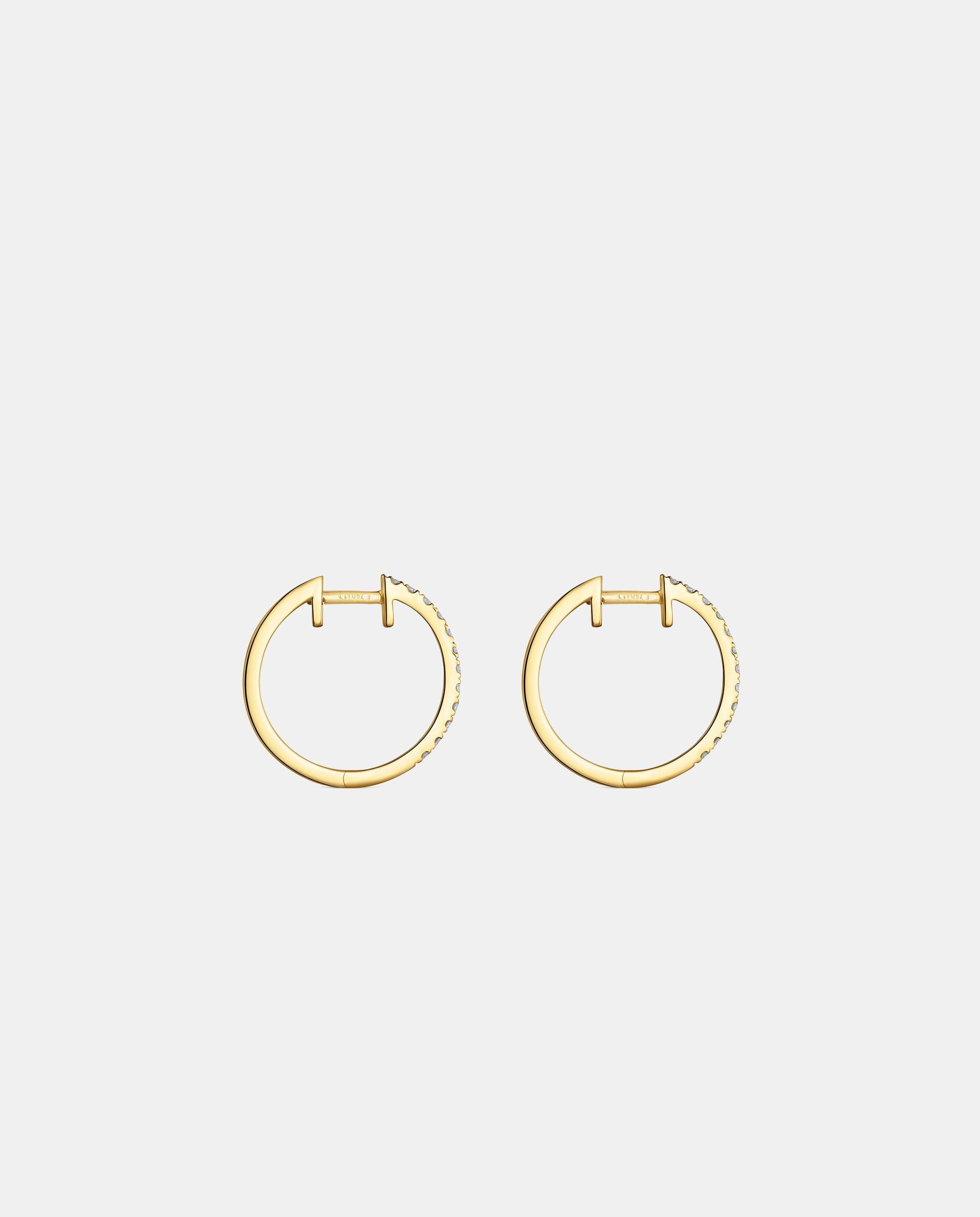 Pendientes de aro les classiques de aro en oro con diamantes - Blanco Blanco-2