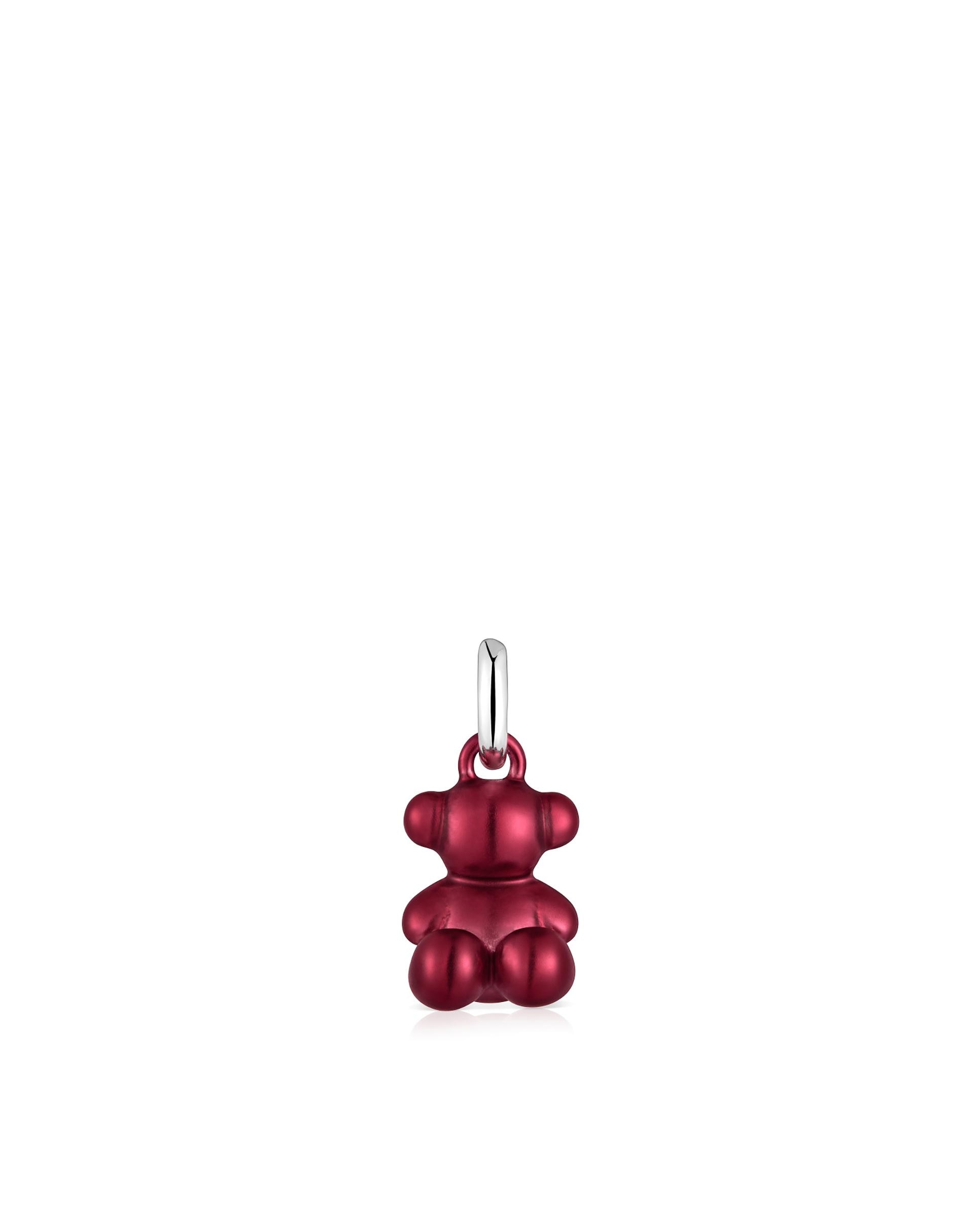 Colgante bold bear de oso pequeño de acero en rojo Rojo Tous Rojo-1