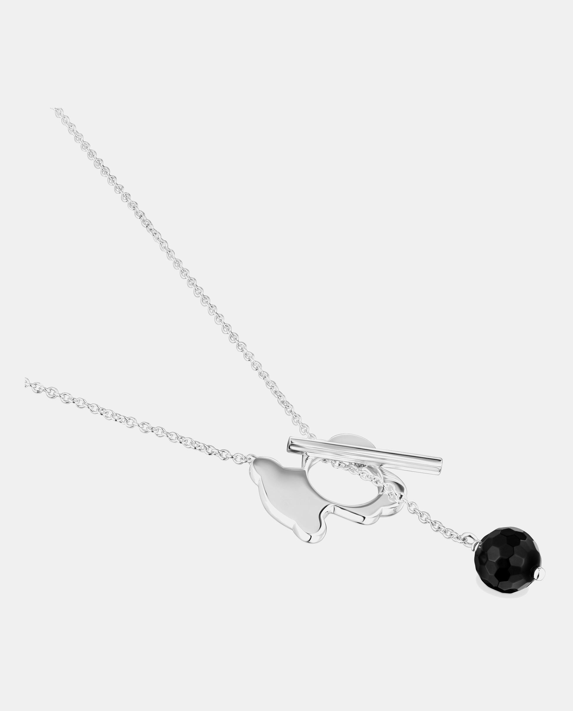 Collar i-bear corto con oso de plata y ónix - Tous - Negro Negro-2