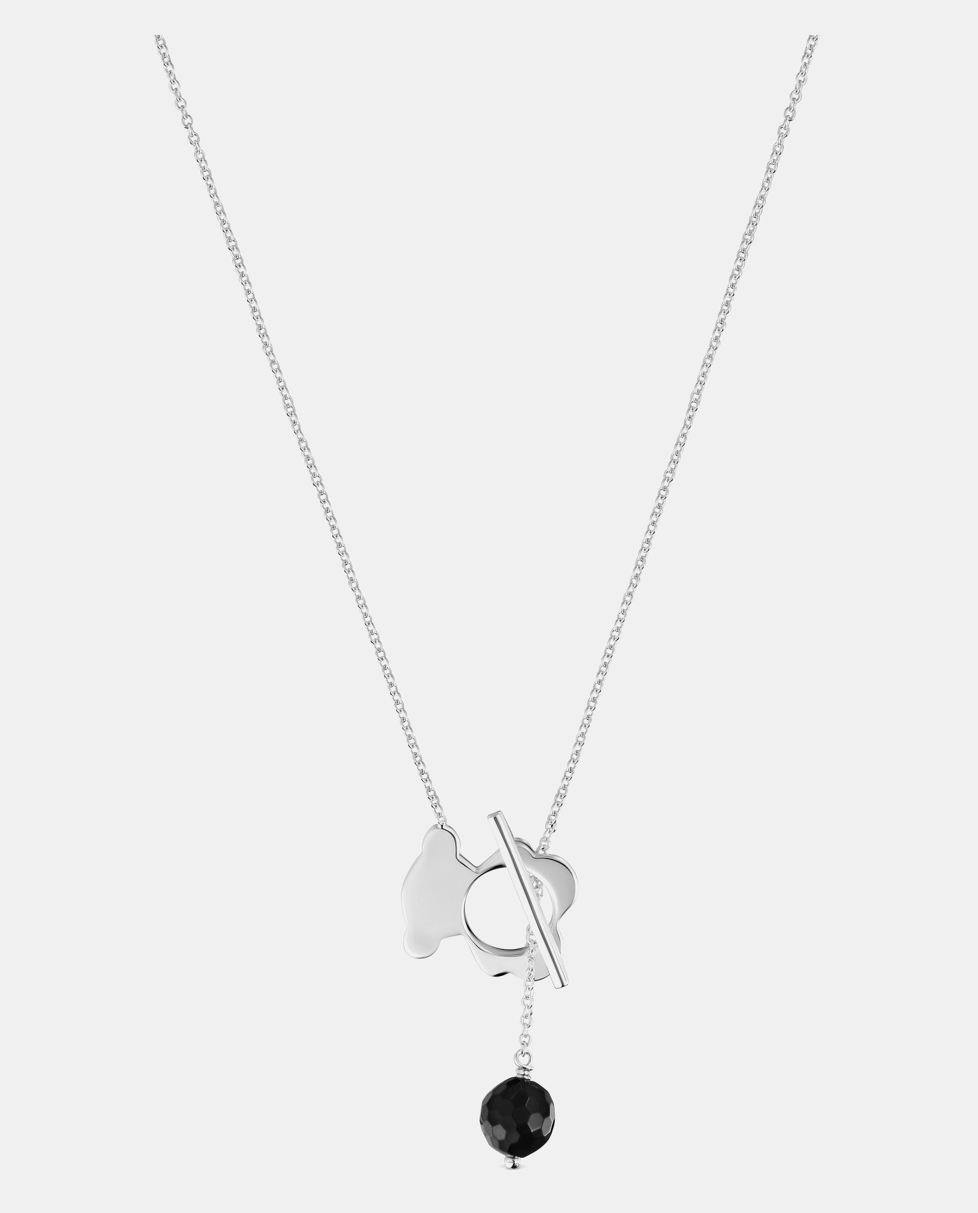 Collar i-bear corto con oso de plata y ónix - Tous - Negro Negro-3