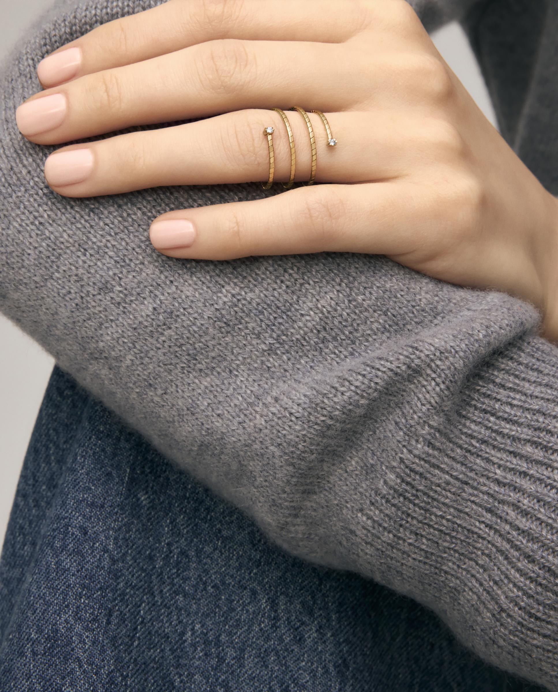 Anillo doble atelier espiral de oro con diamantes - Tous - Blanco Blanco-5