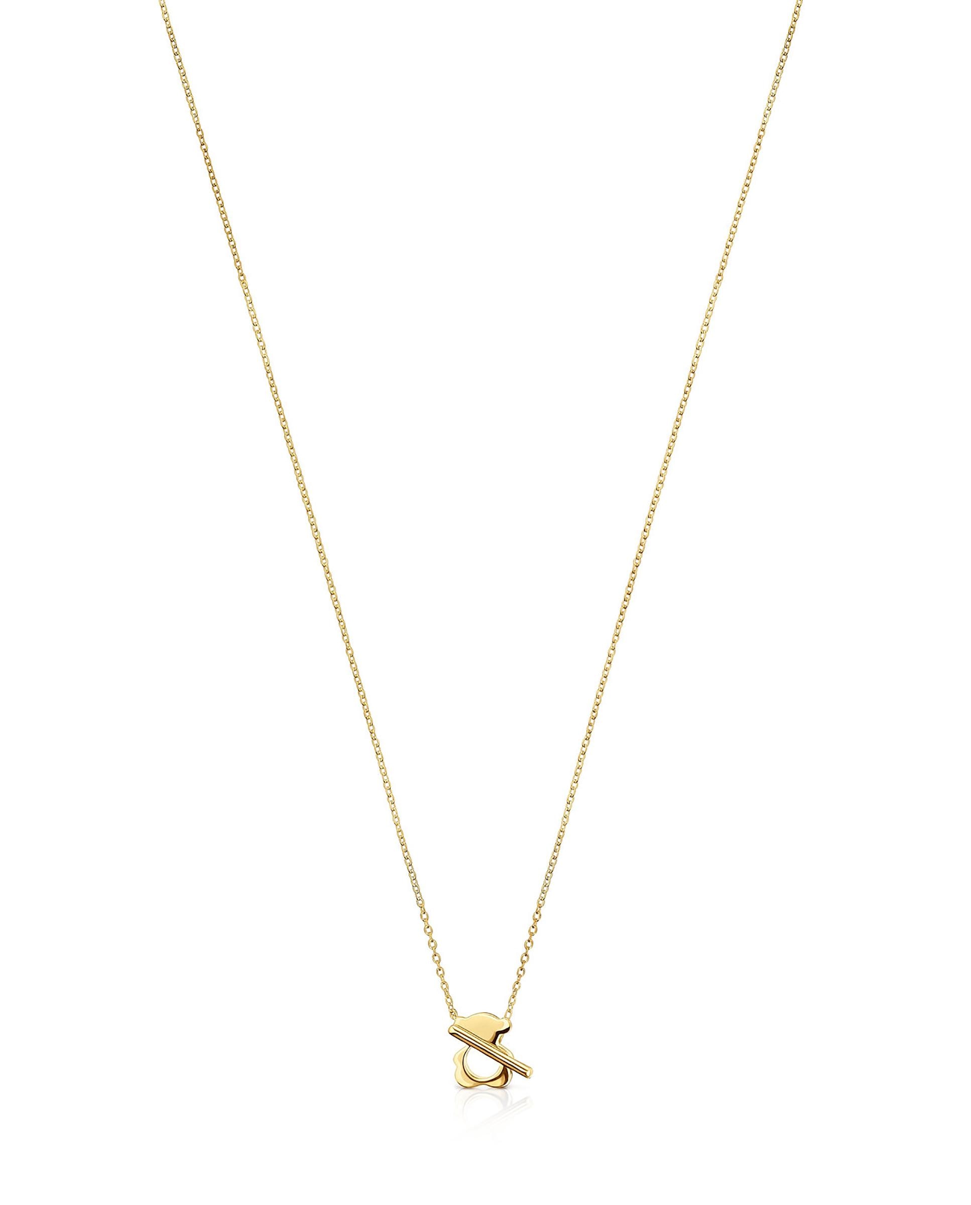 Colar Curto I-bear de Ouro e Urso Dourado-2