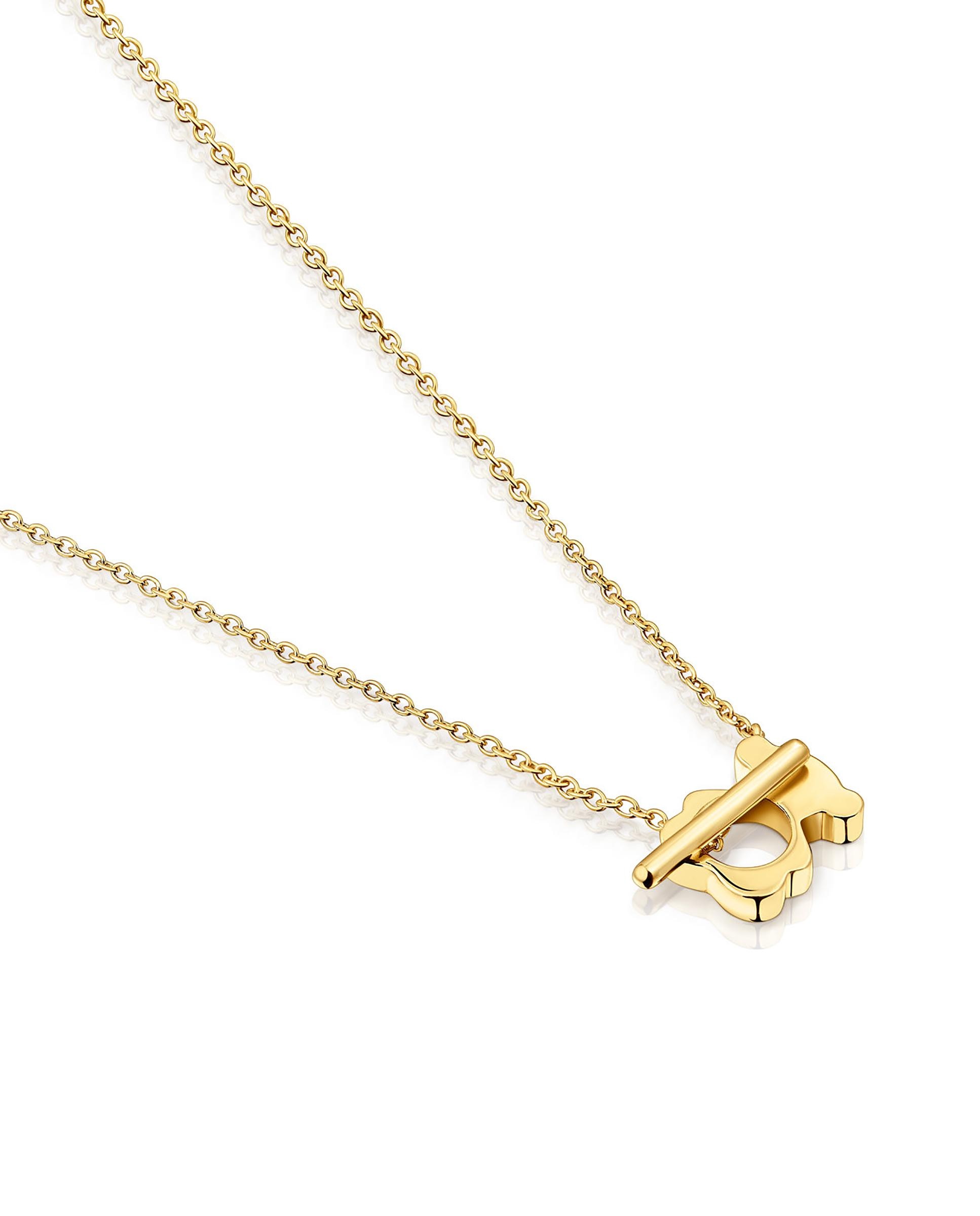 Colar Curto I-bear de Ouro e Urso Dourado-3