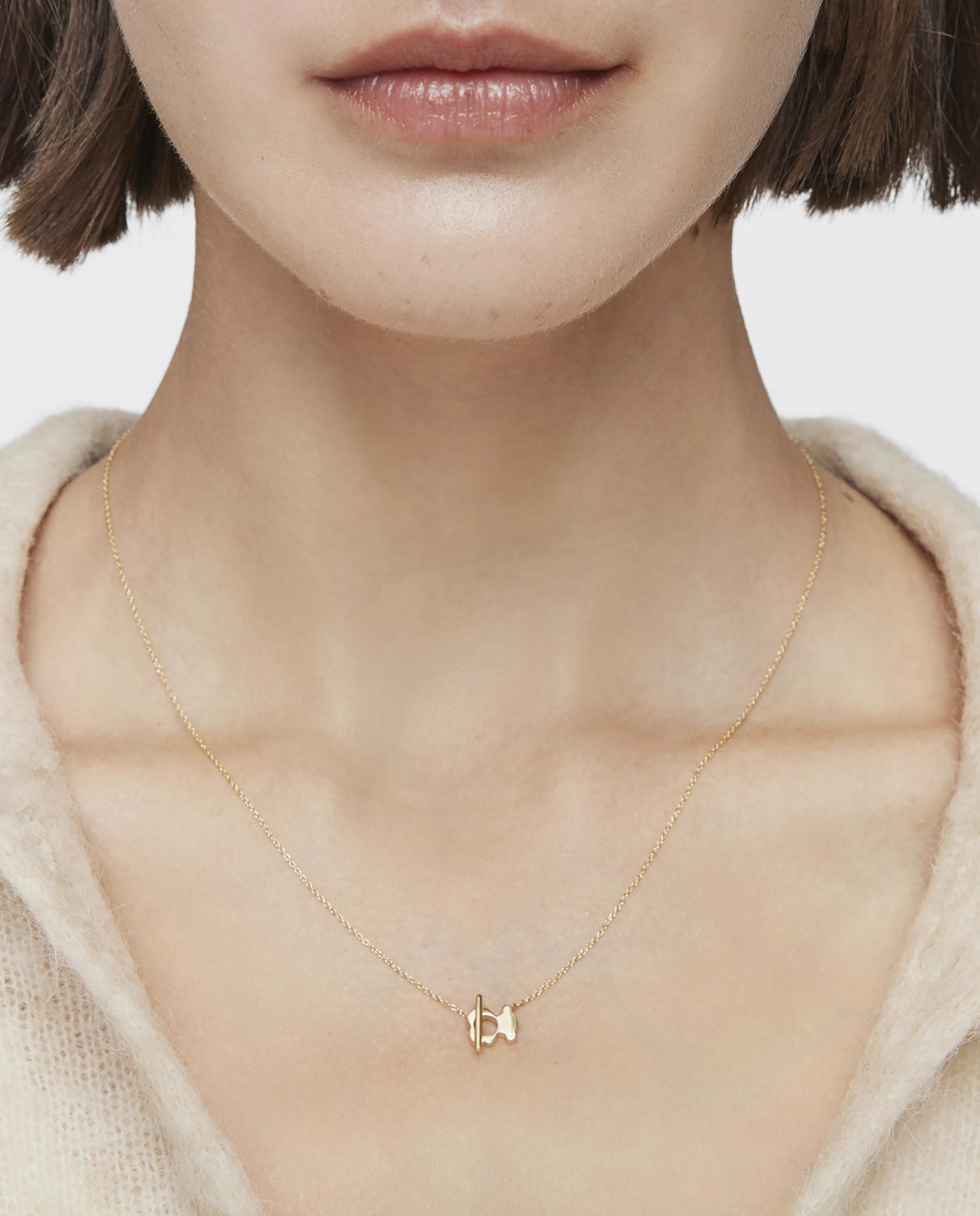 Colar Curto I-bear de Ouro e Urso Dourado-5