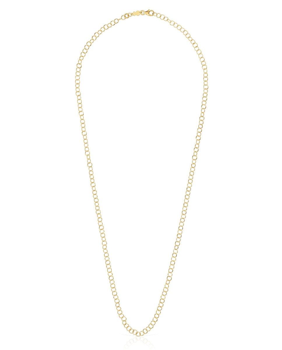 Collar Basicos corto con anillas de oro Oro-1