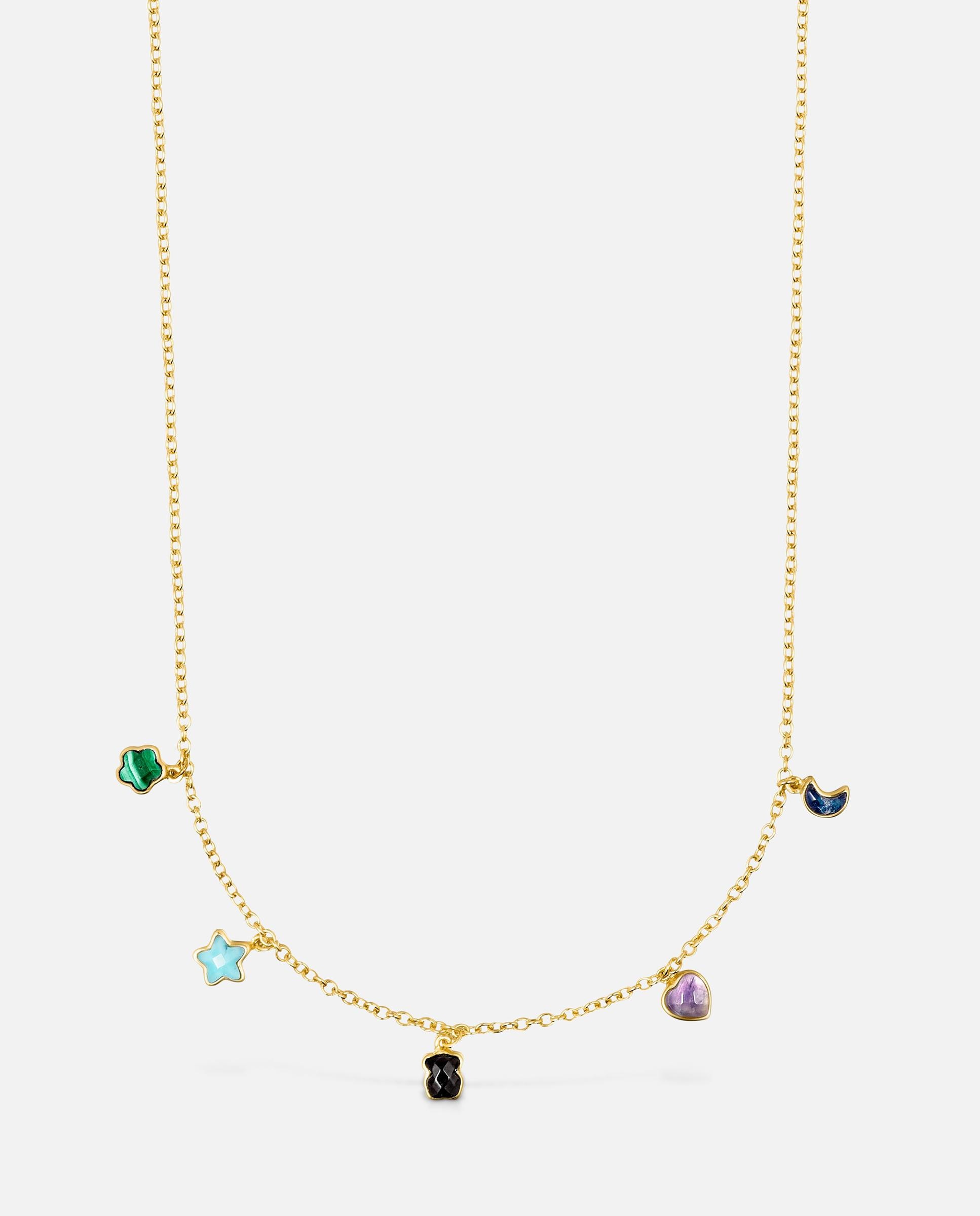 Collar bañado en oro 18 kt sobre plata glory con gemas - Tous - Multicolor Multicolor-2